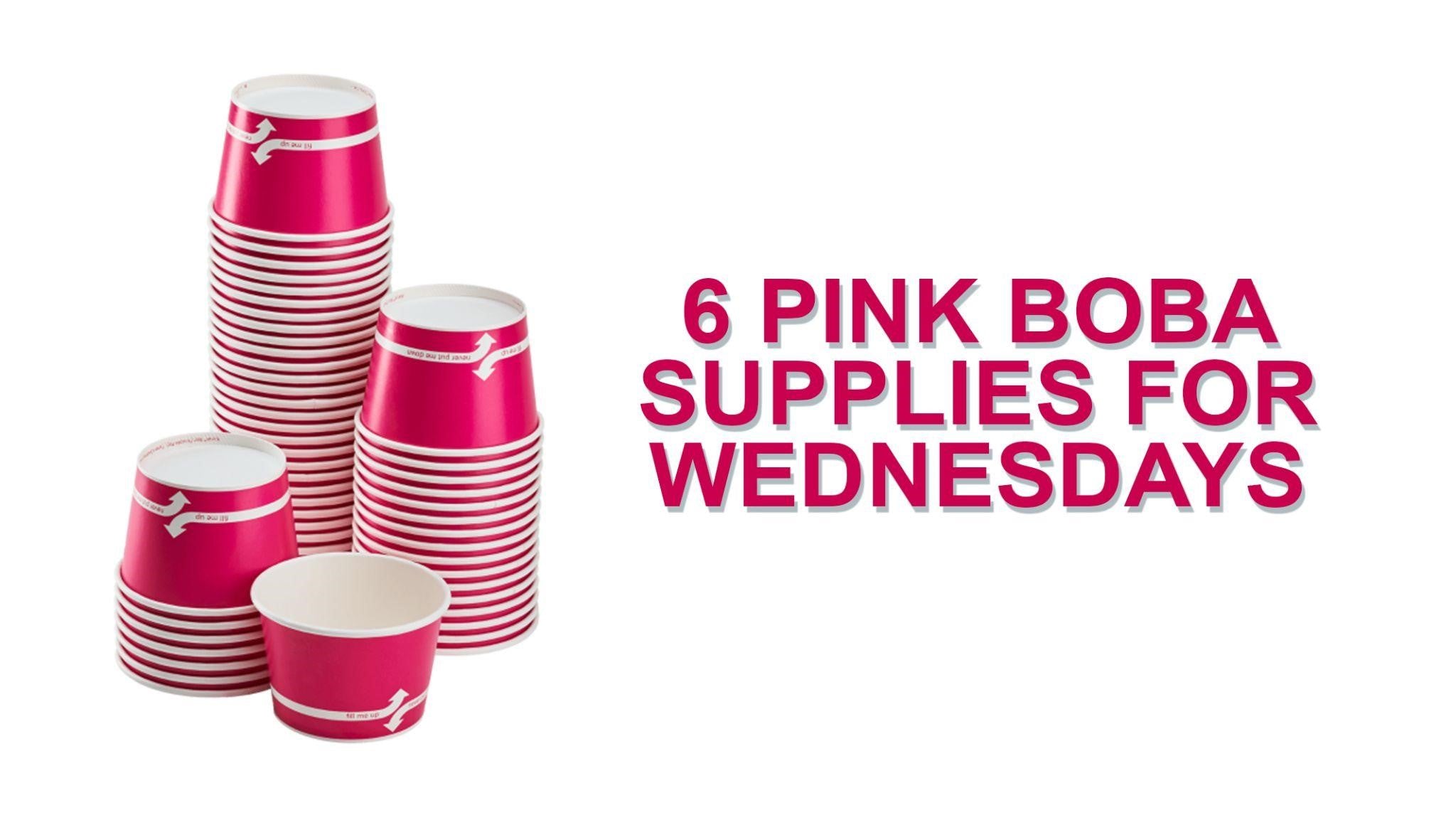 6 Pink Boba Supplies for Wednesdays