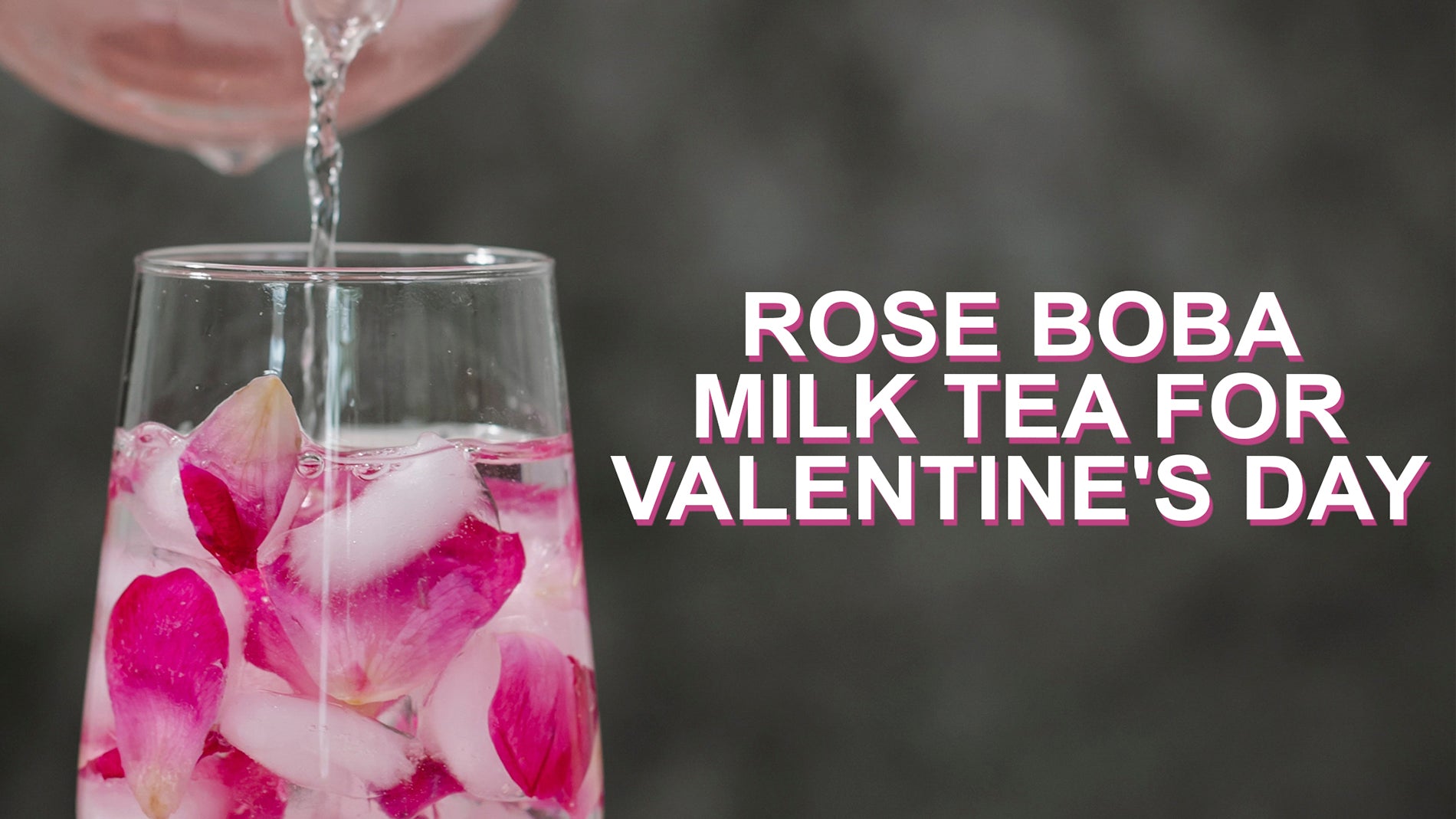 Rose Boba Milk Tea For Valentine’s Day
