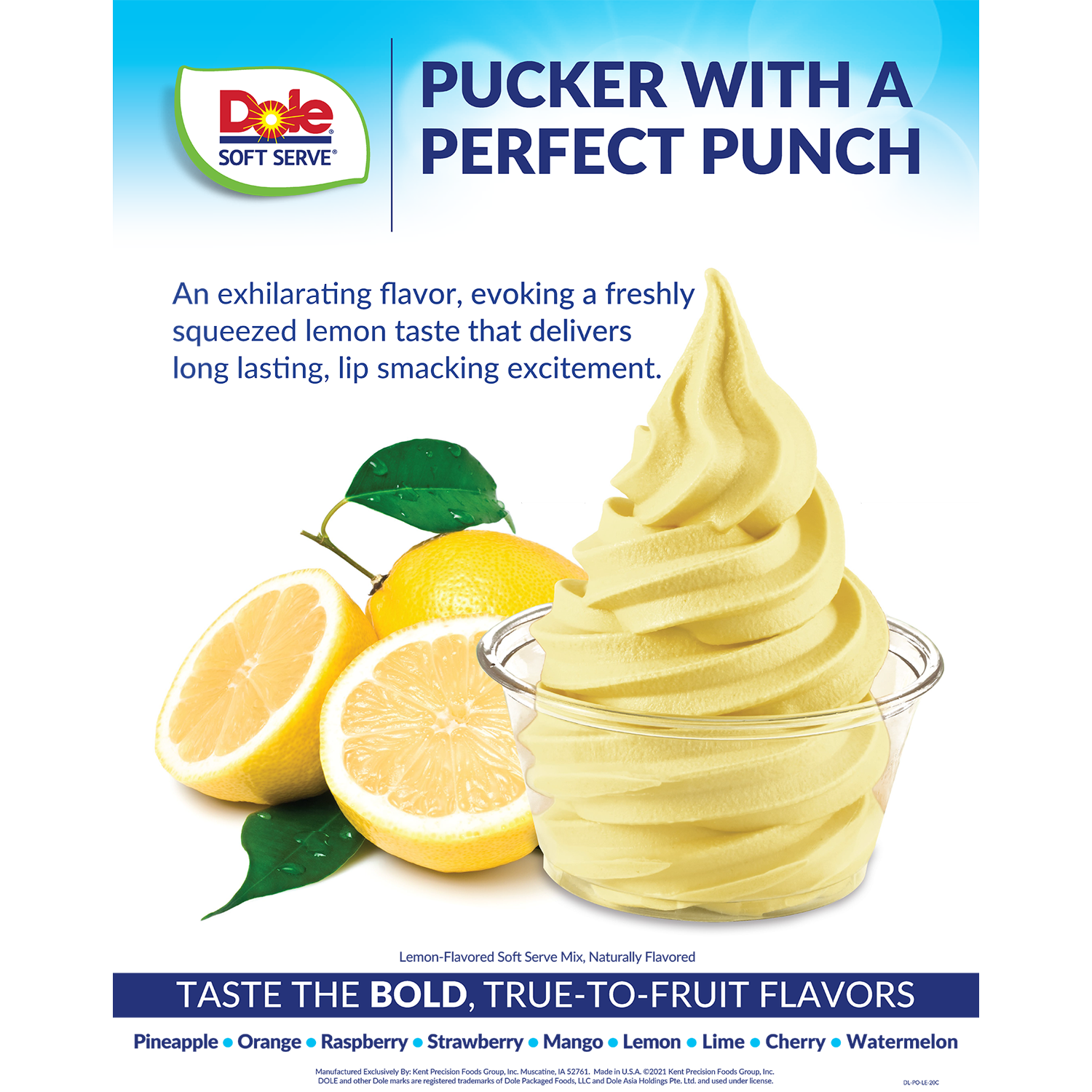 Dole Soft Serve Mix Lemon Bag lbs) – LollicupStore