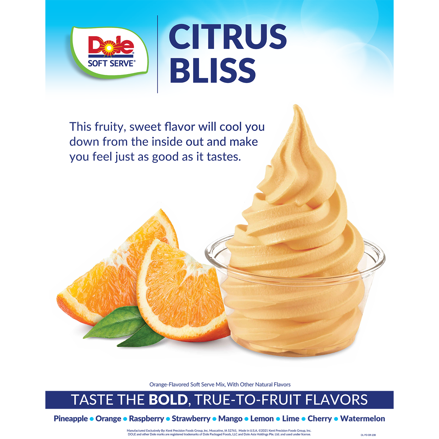 Dole Soft Serve Mix Orange Bag lbs) – LollicupStore