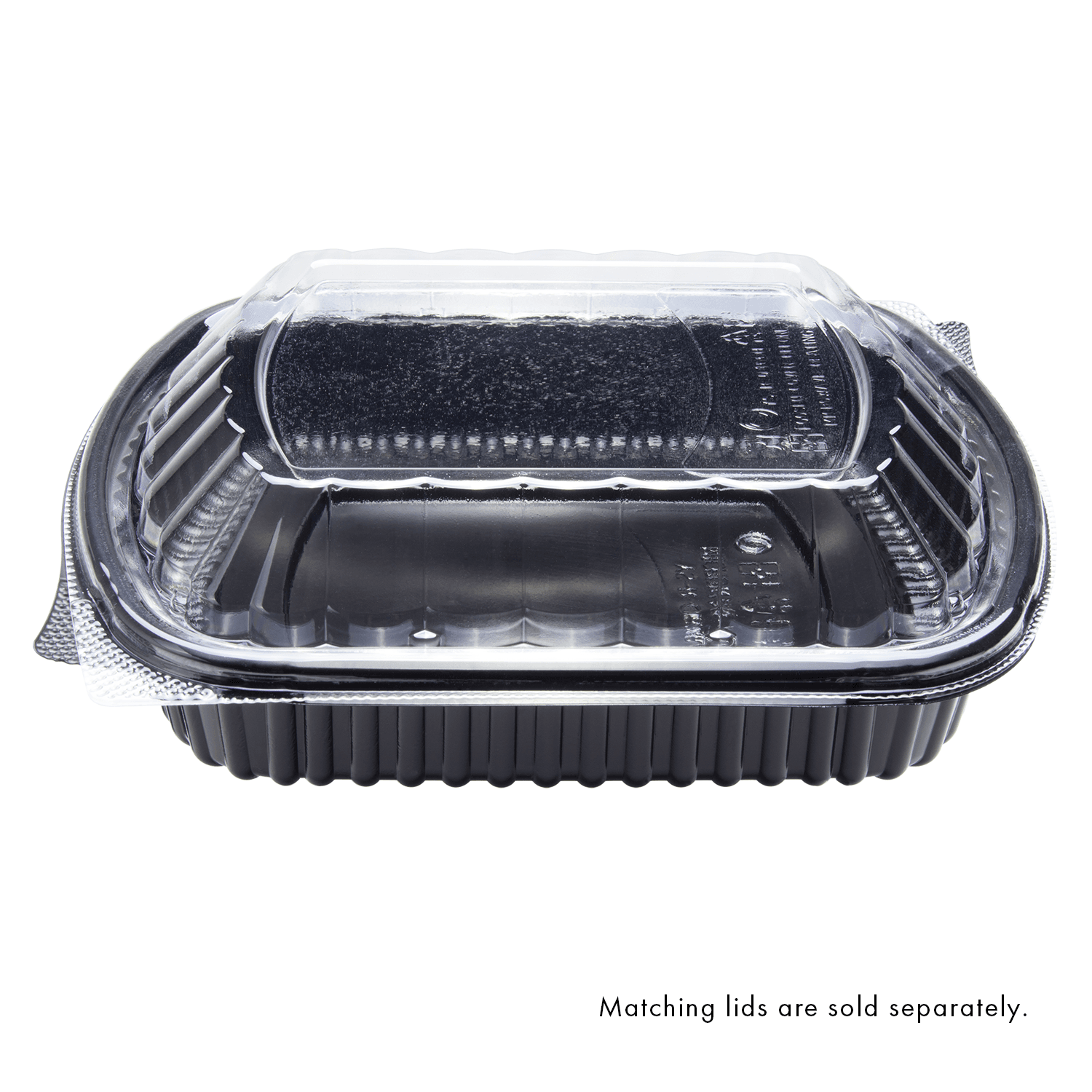 Karat 36 oz PP Plastic Microwaveable Black Take Out Box with clear lid