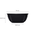 Black Karat 48oz PET Square Bowl with dimensions