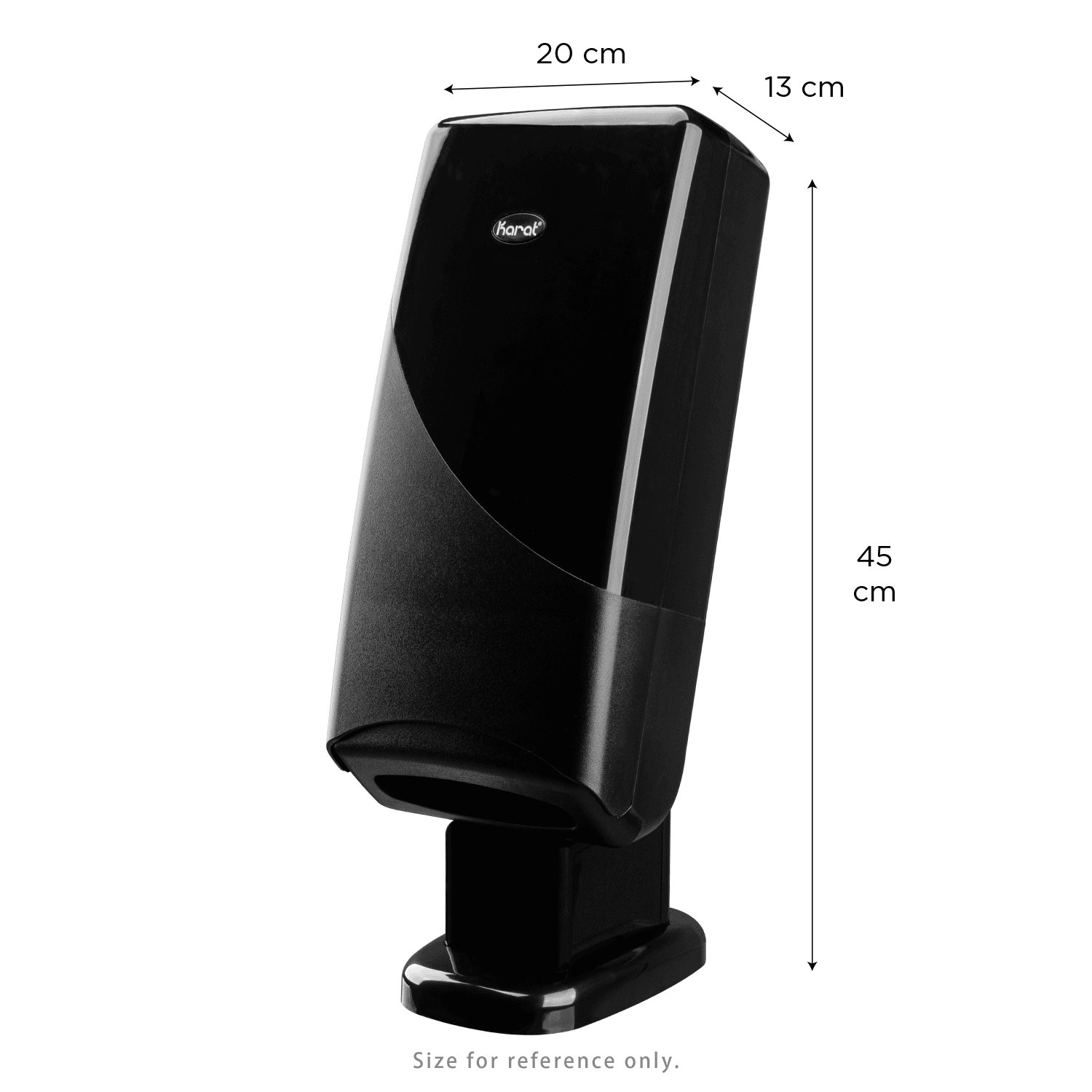 Karat Interfold Dispenser for Dispense Nap, Stand/Tabletop, Black - 1 unit