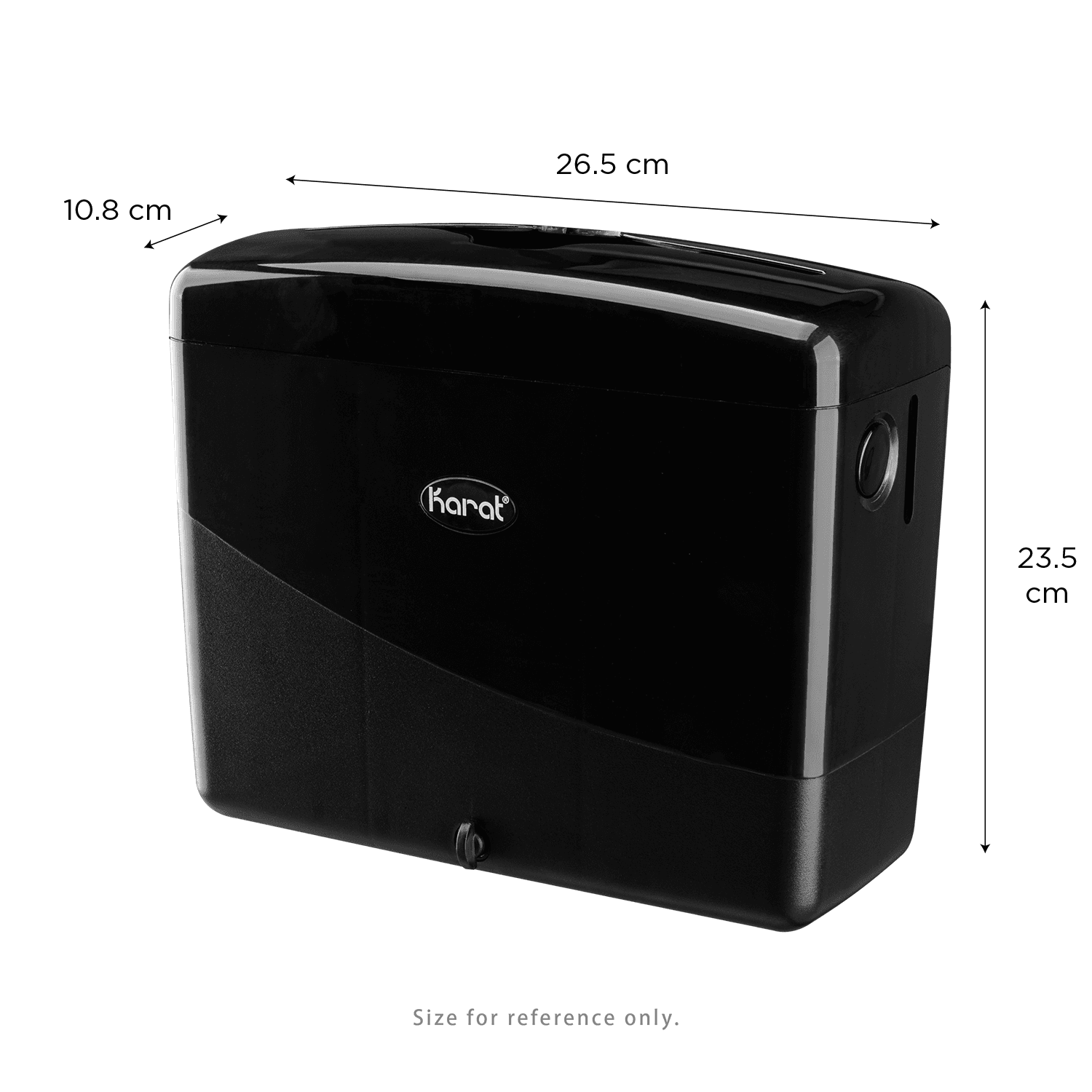 Karat Tall Fold Napkin Dispenser, Tabletop/Suction, Black - 1 unit