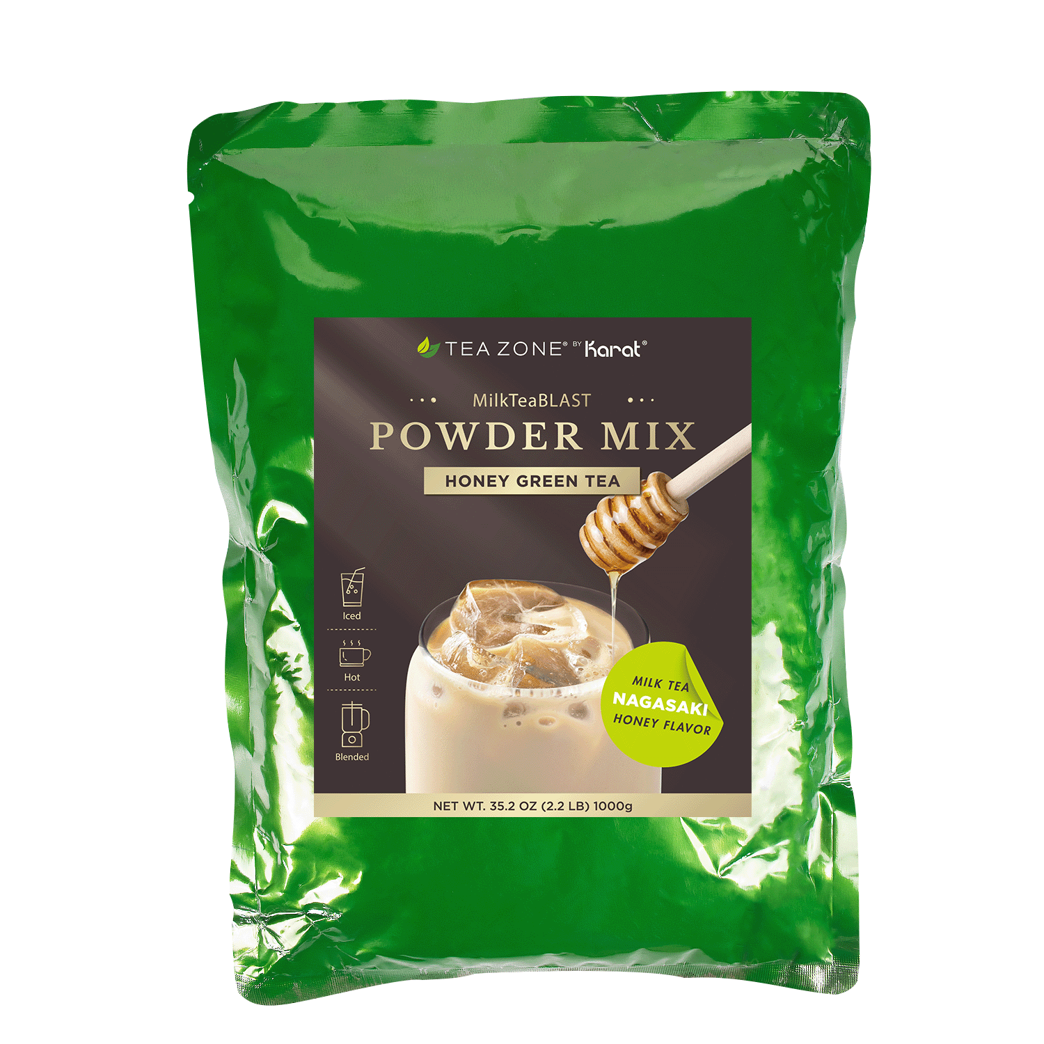 MilkTeaBLAST Nagasaki Savory Honey Green Tea Powder - Bag (2.2 lbs MilkTeaBLAST Nagasaki Savory Honey Green Tea Powder - Bag (2.2 lbs