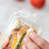 Karat 17oz PET Tamper Resistant Hinged Sandwich Wedge Container, Clear - 200 pcs