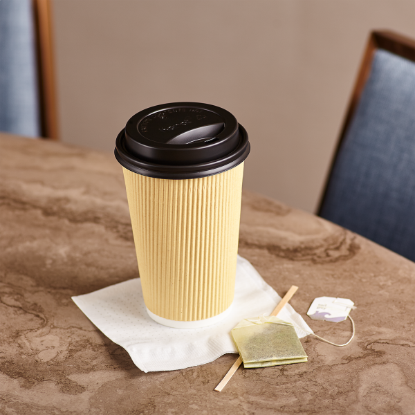 Karat Black Domed Hot Lid, 10-24oz