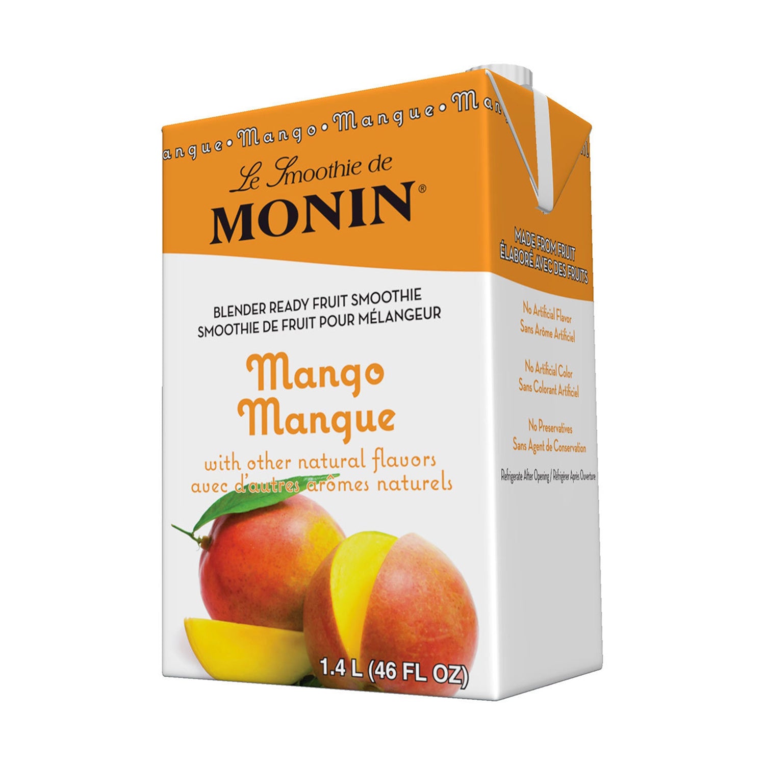 Monin Mango Fruit Smoothie Mix - Carton (46oz)