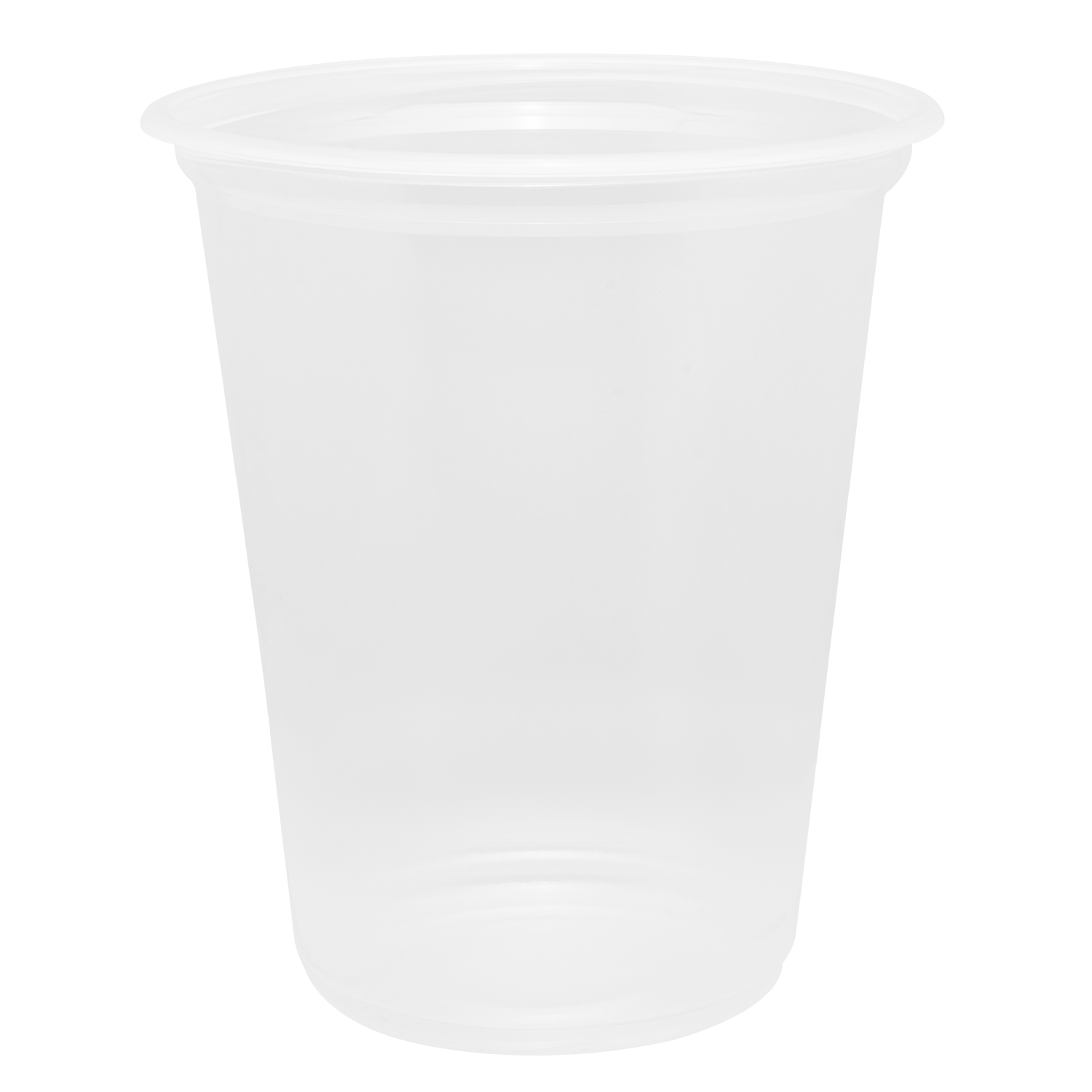 Clear Karat 30oz PP Plastic Flat Rim Extra Wide Cold Cups