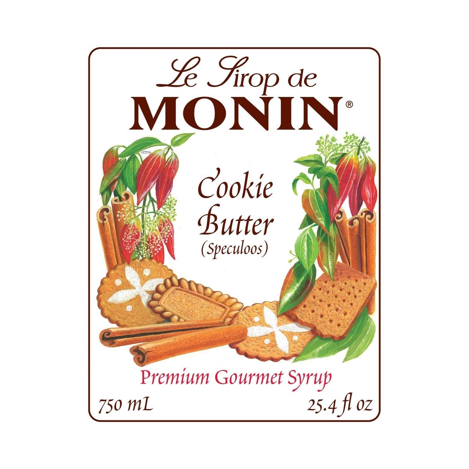 Monin Cookie Butter Syrup brand label