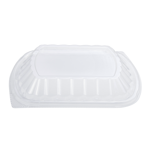 Karat OPS Lid for 36oz PP Plastic Microwaveable Black Take Out Box - 300 pcs