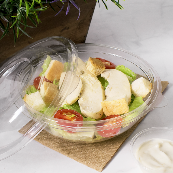 Clear Karat 16 oz Round PET Plastic Salad Bowl