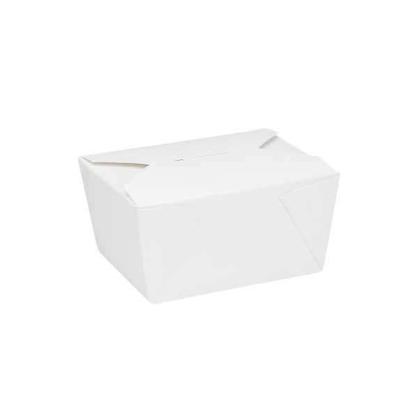 Karat 30 fl oz. Fold-To-Go Box #1, White - 450 Pcs