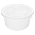 White Karat 48oz PP Injection Molding Bowl with matching lid