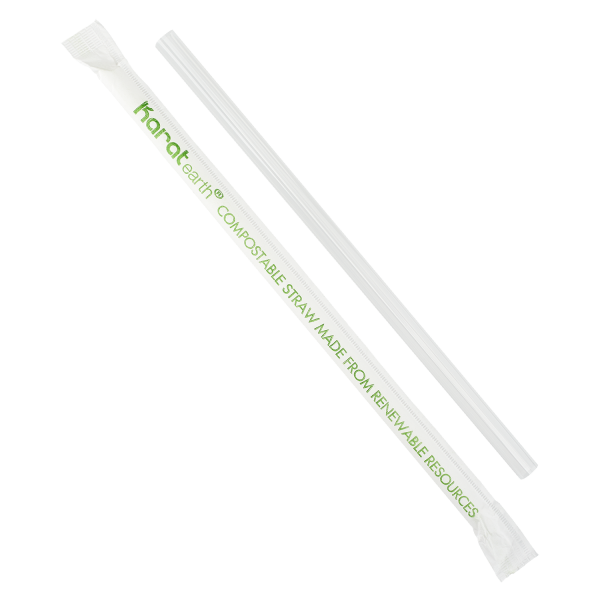 7.75 Clear Paper Wrapped Jumbo PLA Straws, Case of 6,000 – CiboWares
