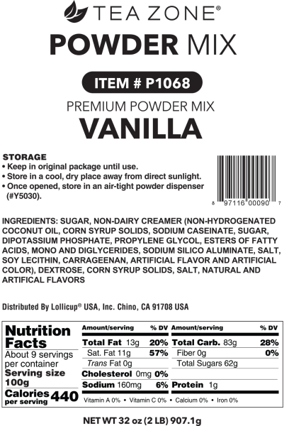 Tea Zone Vanilla Powder - Bag (2 lbs)