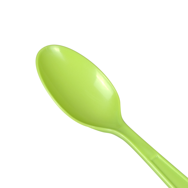 Karat PP Plastic Extra Heavy Weight Tea Spoons, Green - 1,000 pcs