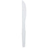 Karat PS Plastic Medium-Heavy Weight Knives Bulk Box, White - 1,000 pcs