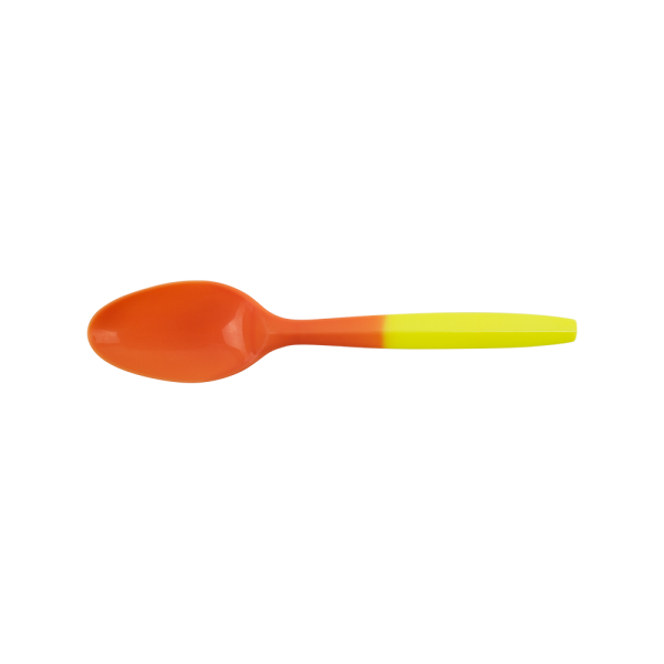 Karat PP Plastic Medium Weight Color Changing Tea Spoons, Yellow to Orange - 1,000 pcs