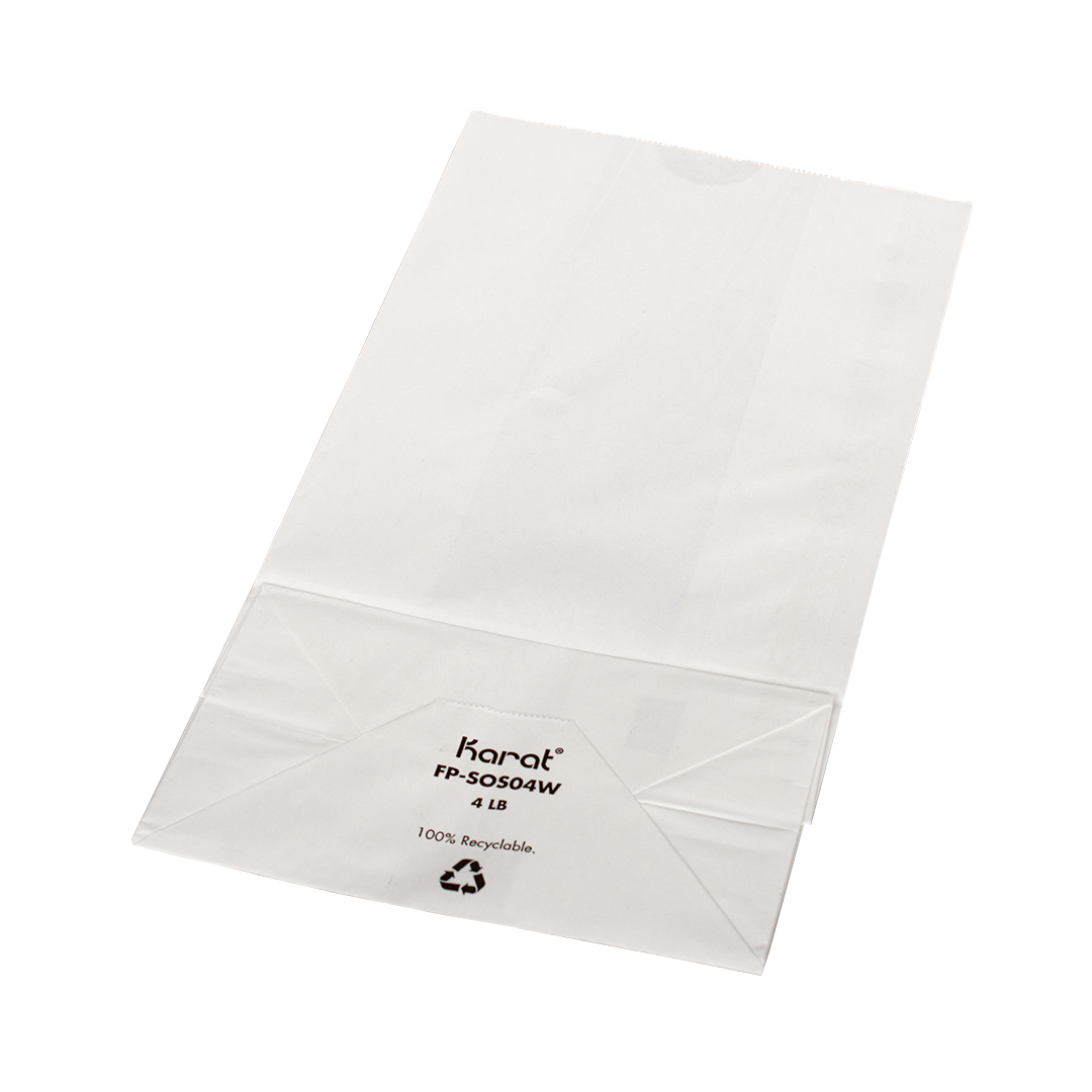 Karat 4 lb Paper Bag, White - 2,000 pcs