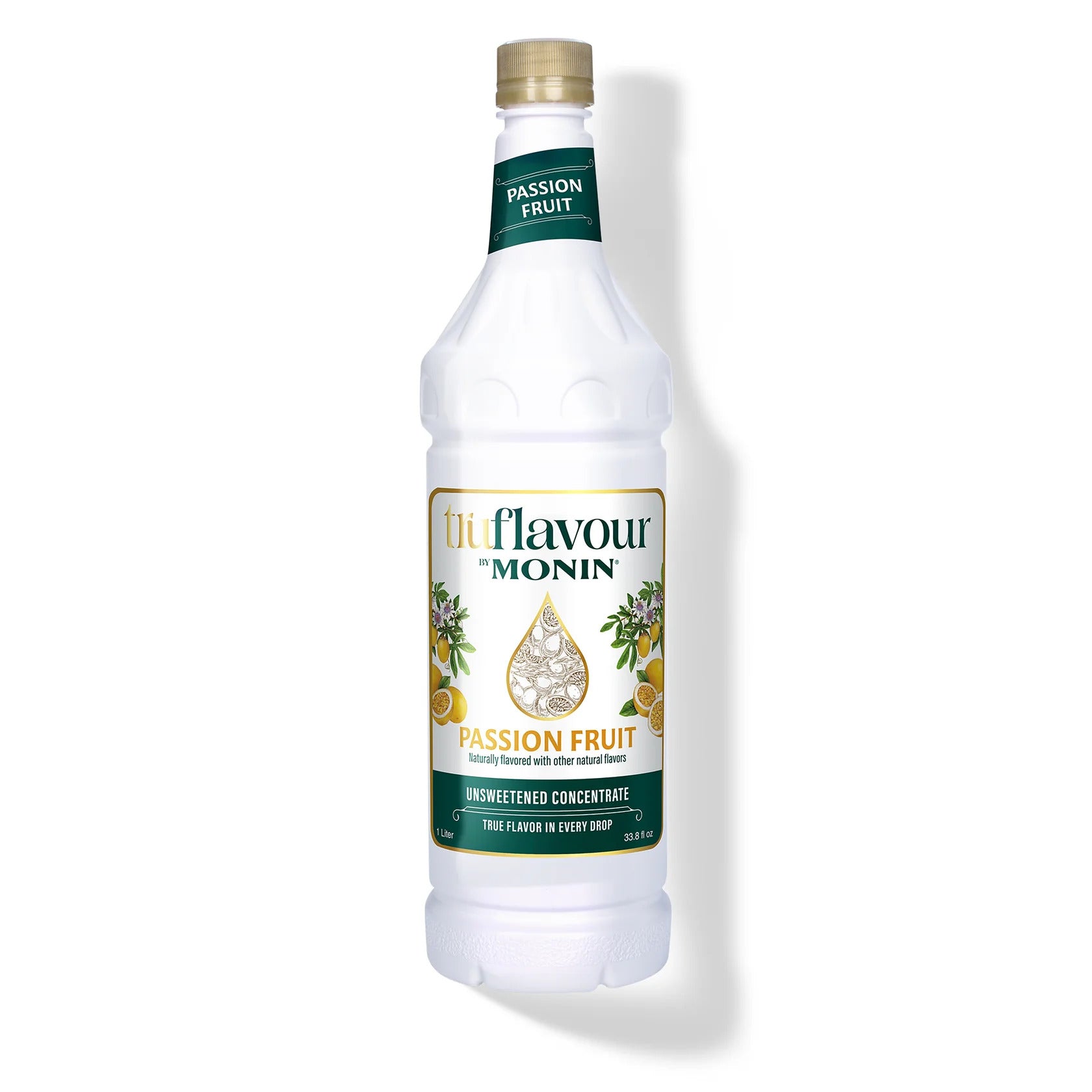 Monin TruFlavour Unsweetened Passion Fruit Concentrate - Bottle (1.0 L)