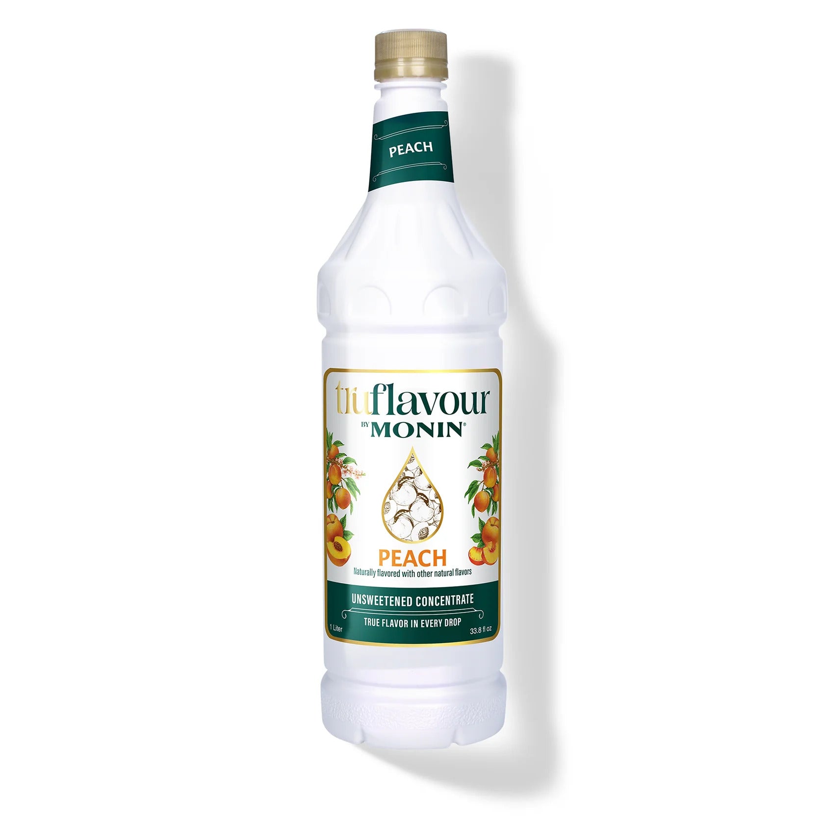 Monin TruFlavour Unsweetened Peach Concentrate - Bottle (1.0 L)