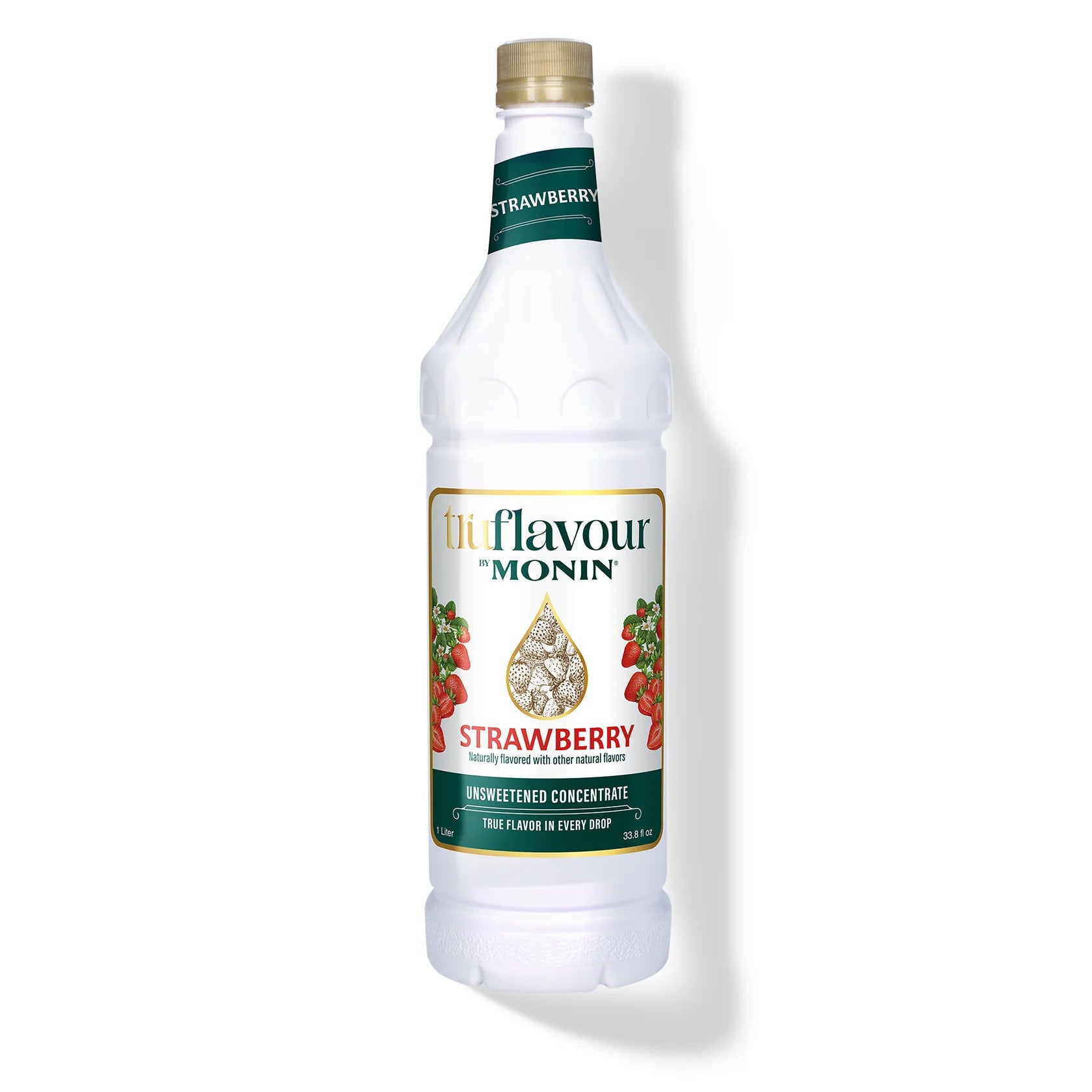 Monin TruFlavour Unsweetened Strawberry Concentrate - Bottle (1.0 L)