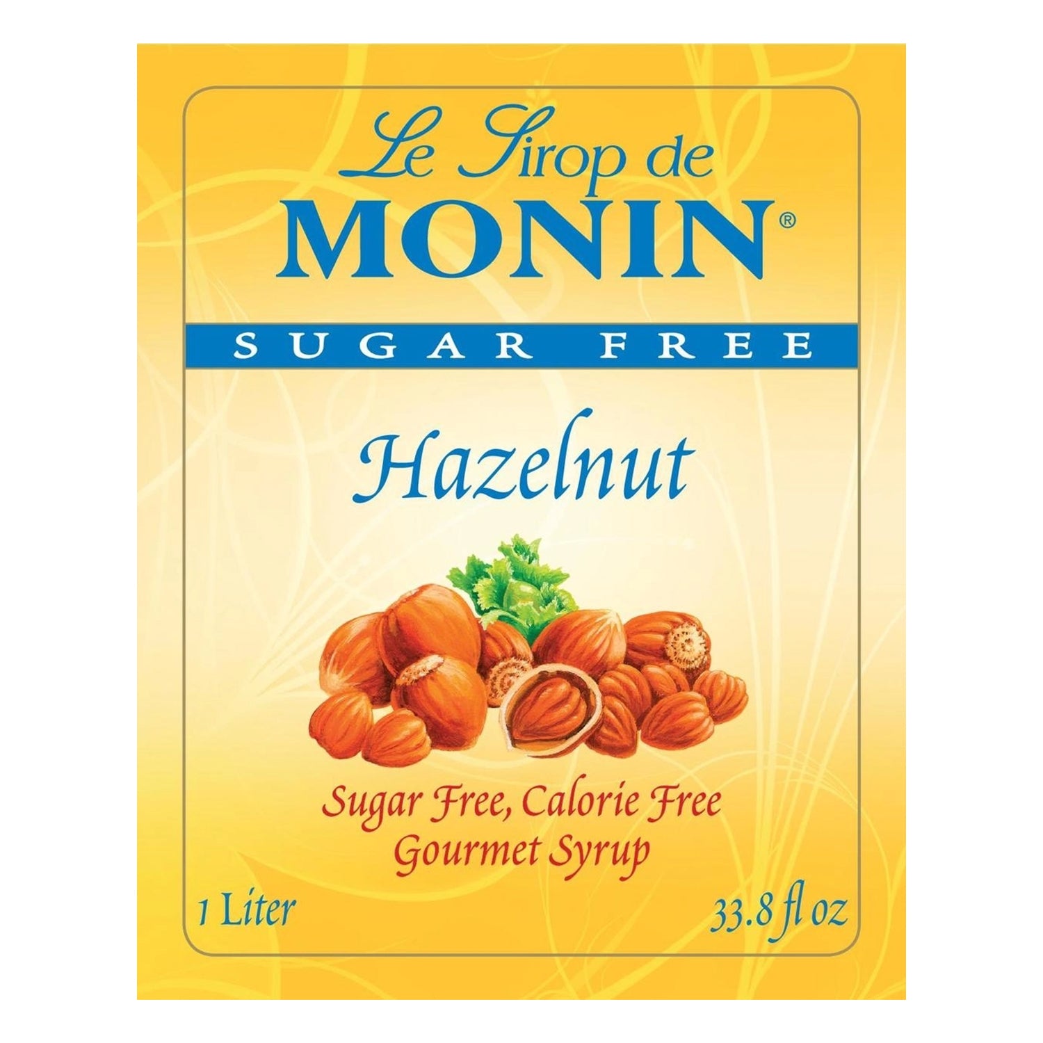 Monin Sugar Free Hazelnut Syrup brand label