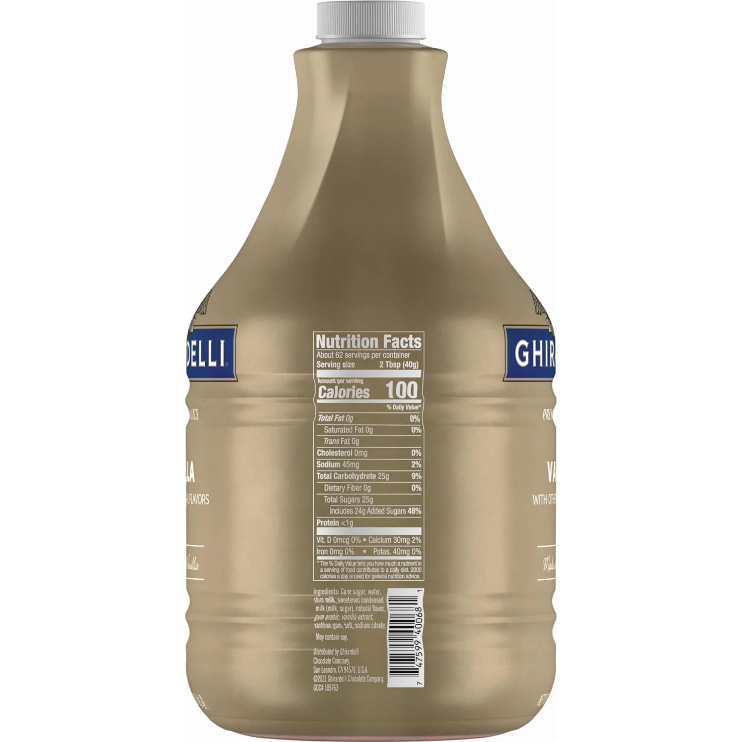 Ghirardelli Vanilla Sauce - Bottle (87.3 fl oz)