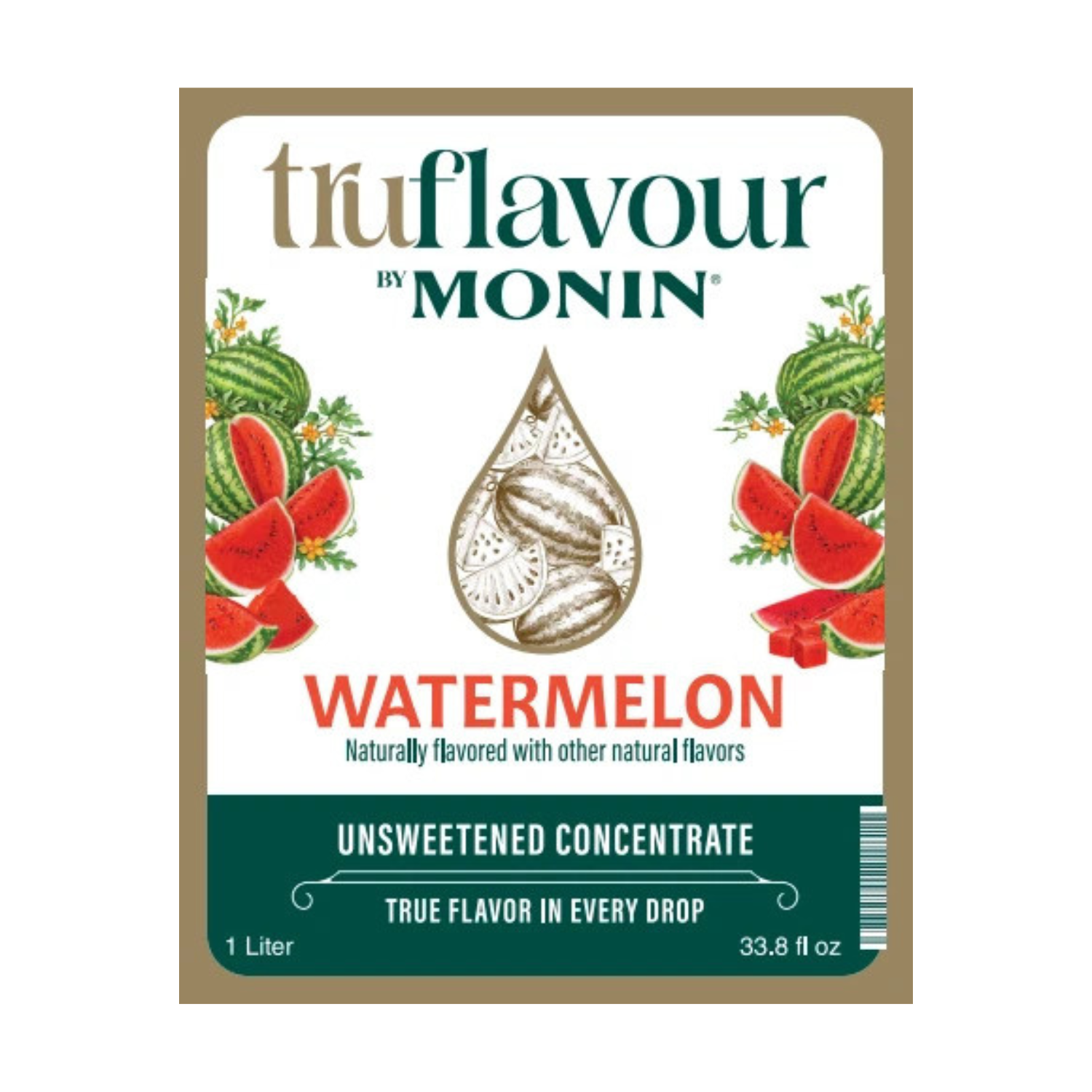 Monin TruFlavour Unsweetened Watermelon Concentrate - Bottle (1.0 L)