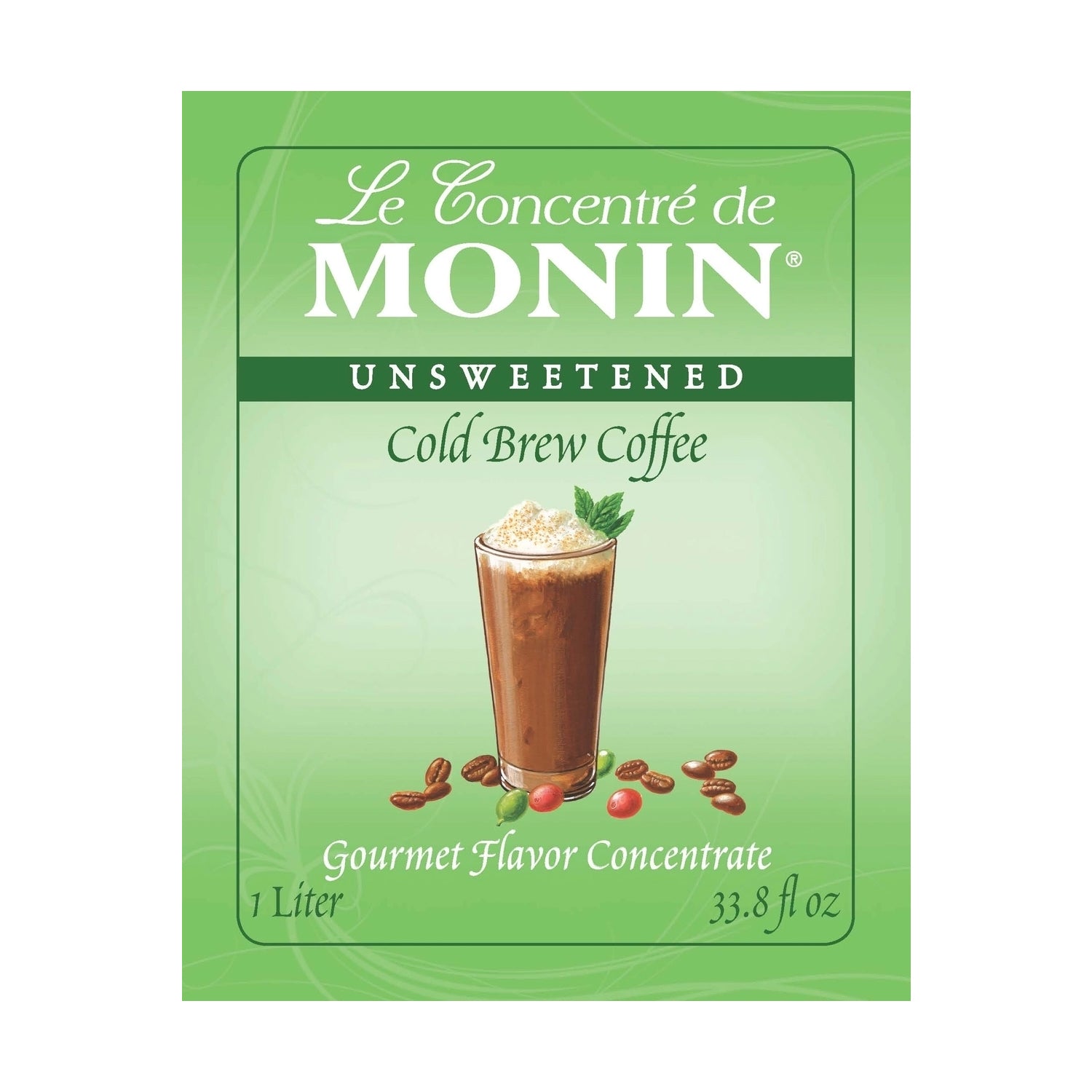 Monin True Brewed Espresso Concentrate label