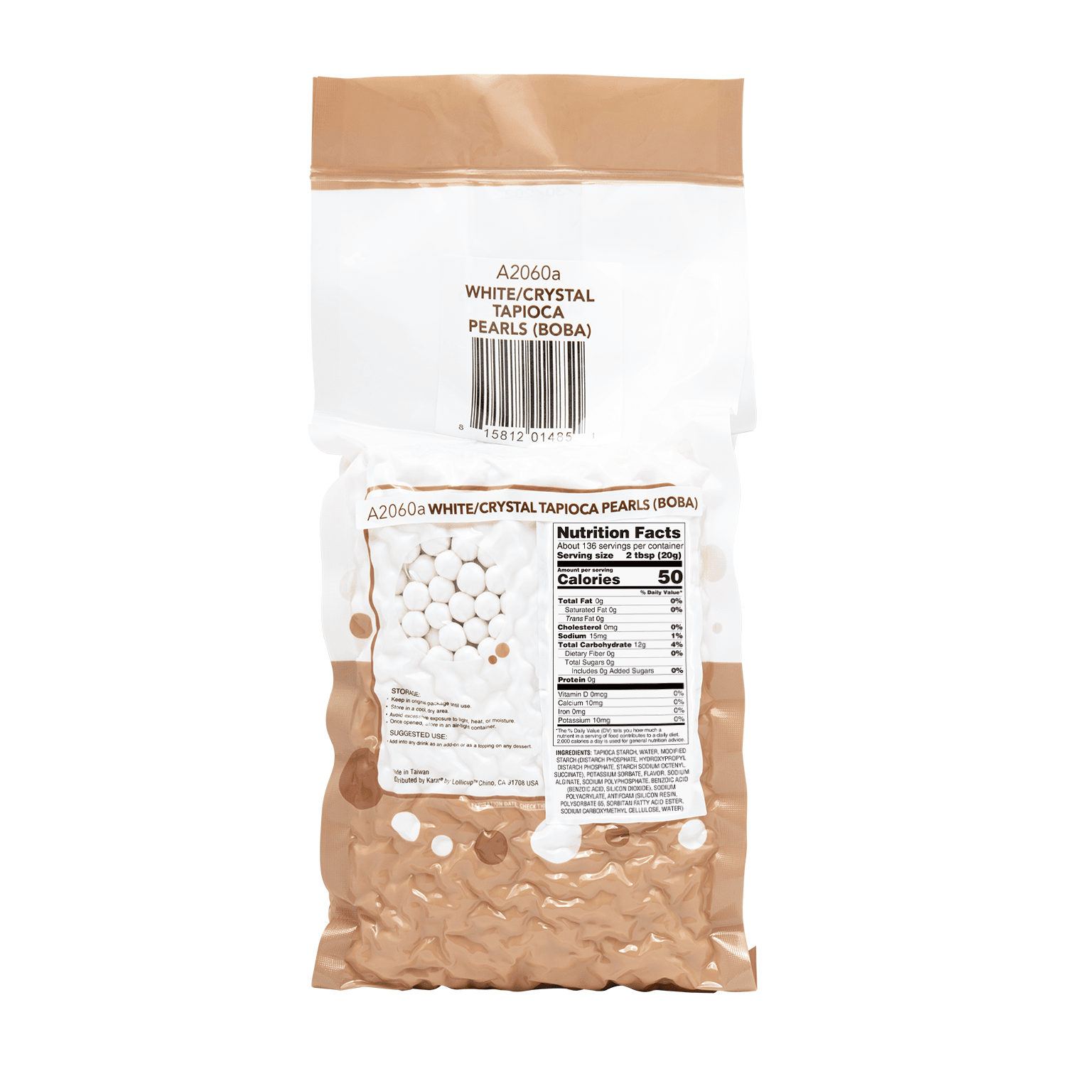 White Tapioca Pearls (Boba) - Bag (6 lb)