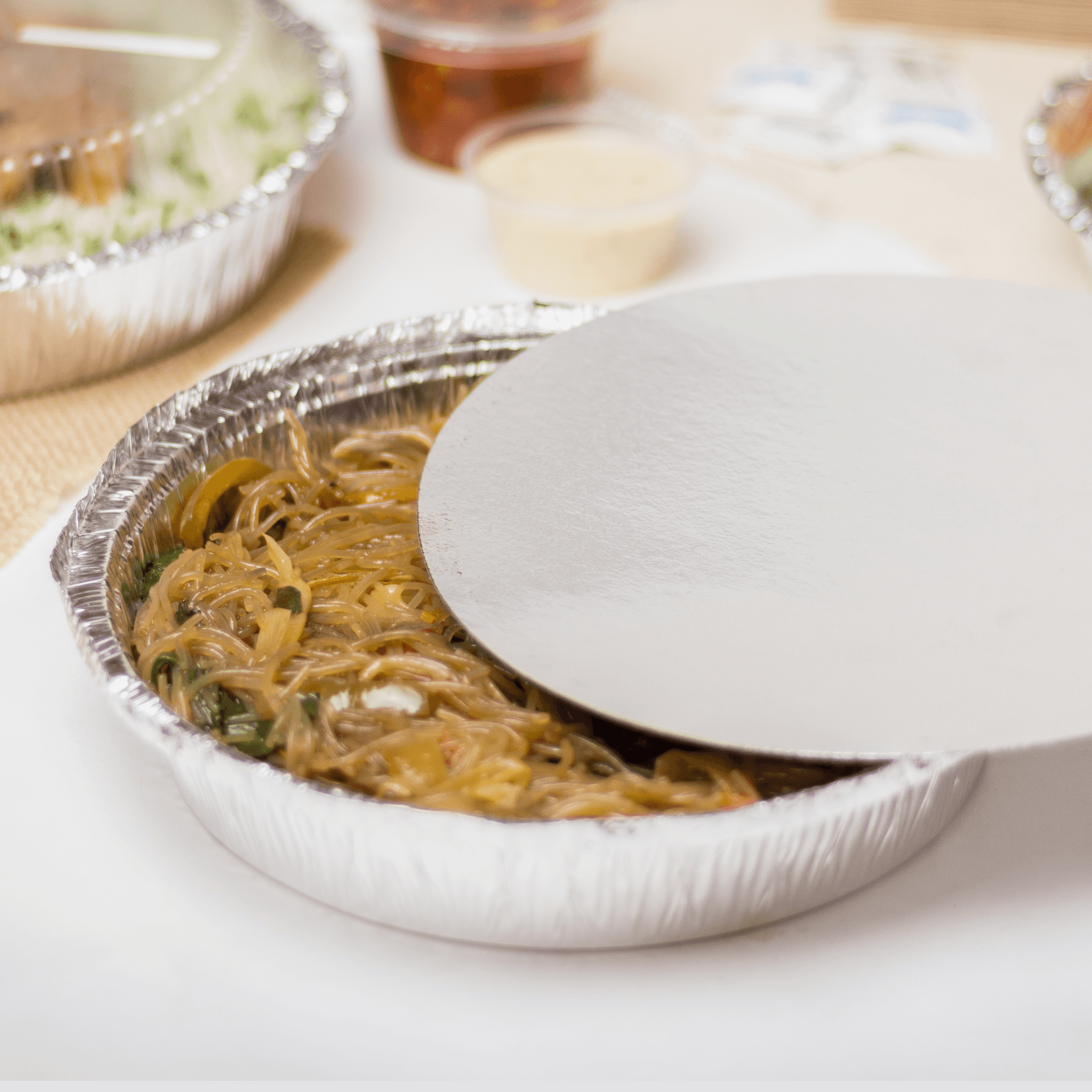 [500 ct] 7" Paper Lids for Aluminum Pans | Foil Laminated
