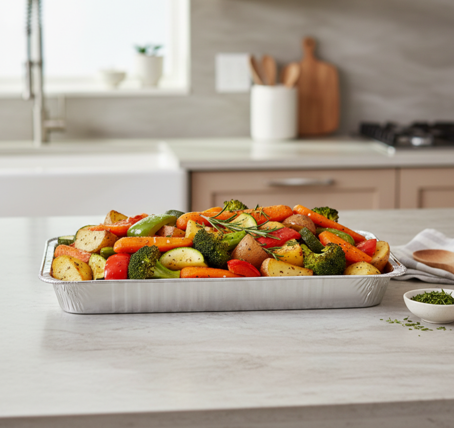 [50 ct] Full Size Aluminum Foil Steam Table Pan, Medium Depth