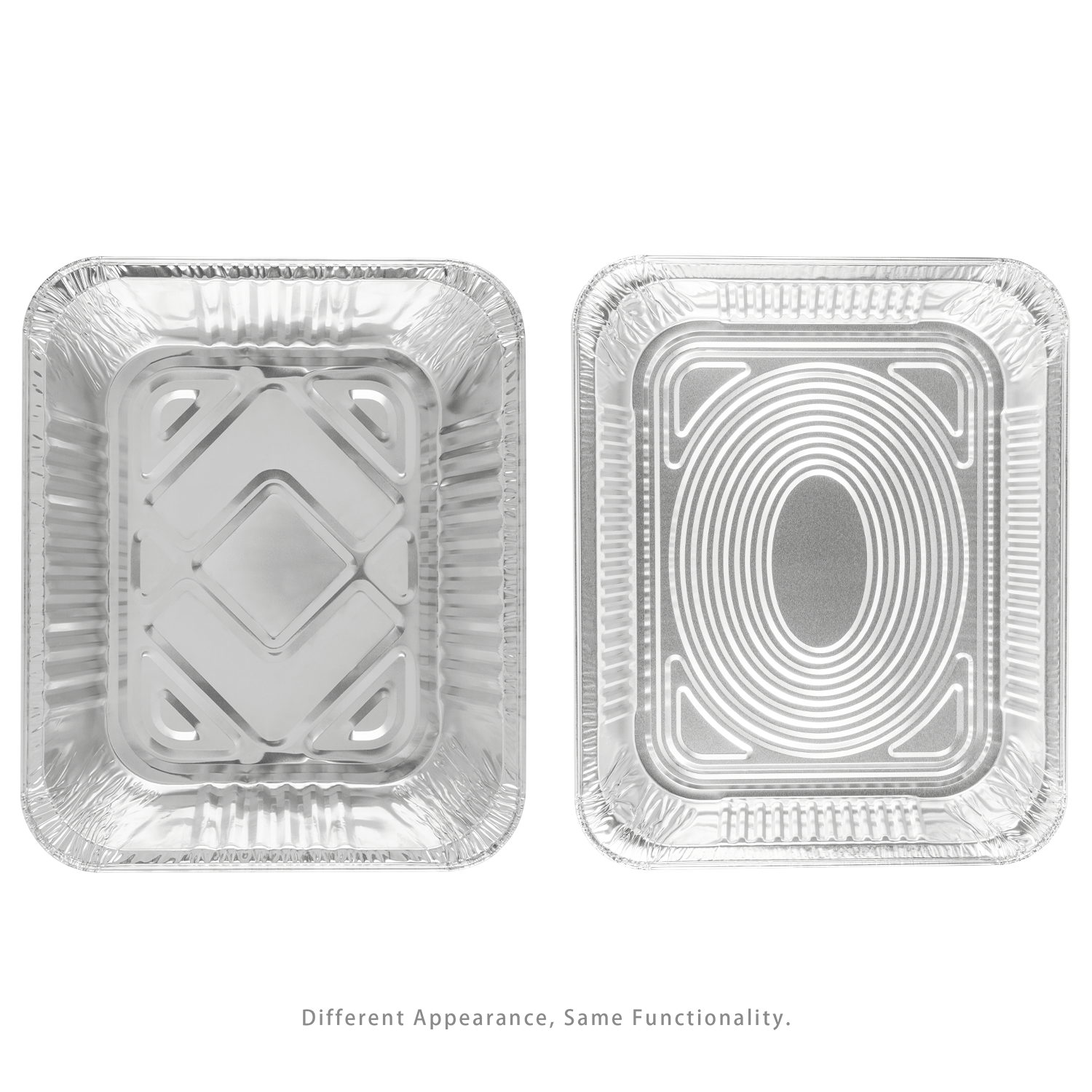 [100 ct] Half Size Heavy-Duty Aluminum Foil Steam Table Pan, Shallow Depth