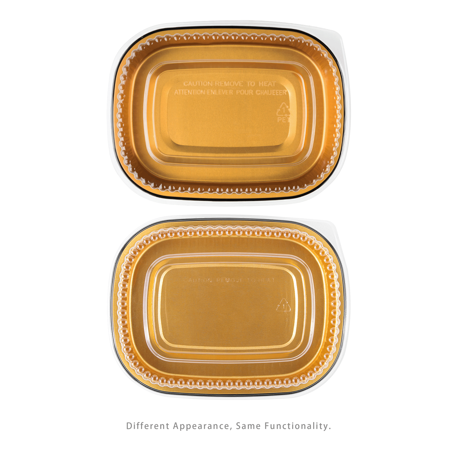 [100 sets] 24 oz Black and Gold Aluminum Pans with PET Dome Lids