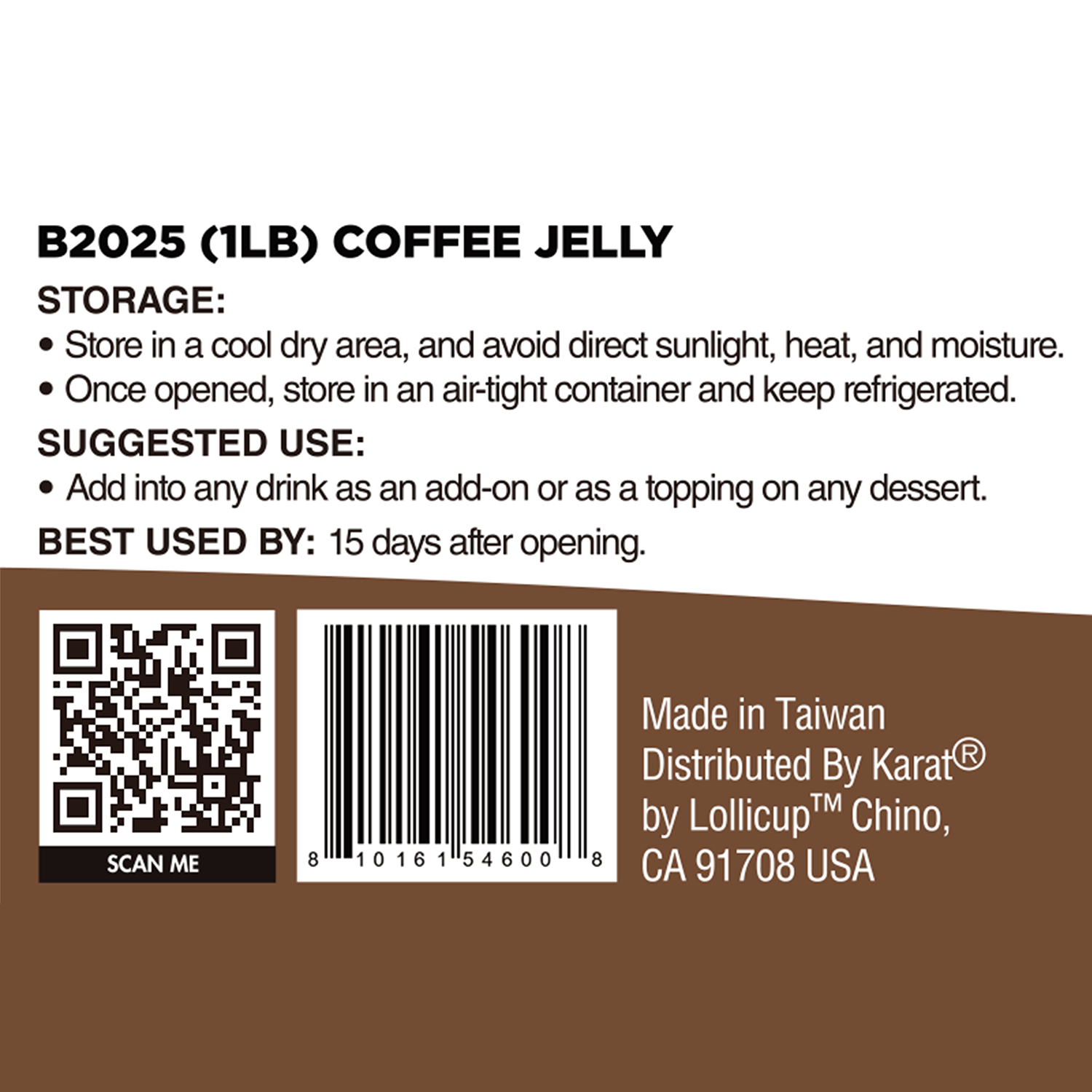 [12 Jars] Coffee Jelly (1 lb each)