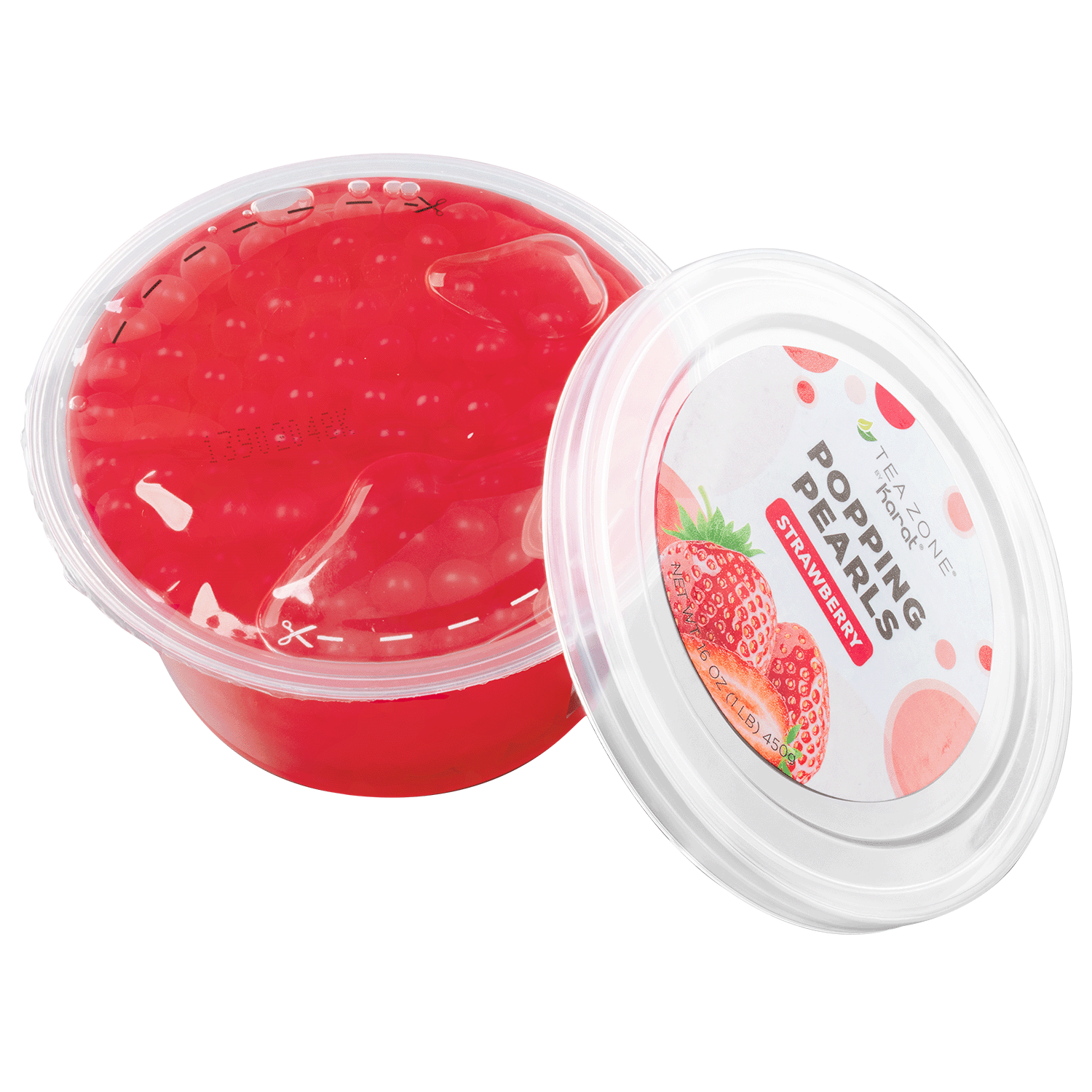 Tea Zone Strawberry Popping Pearls - Jar (1 lb)