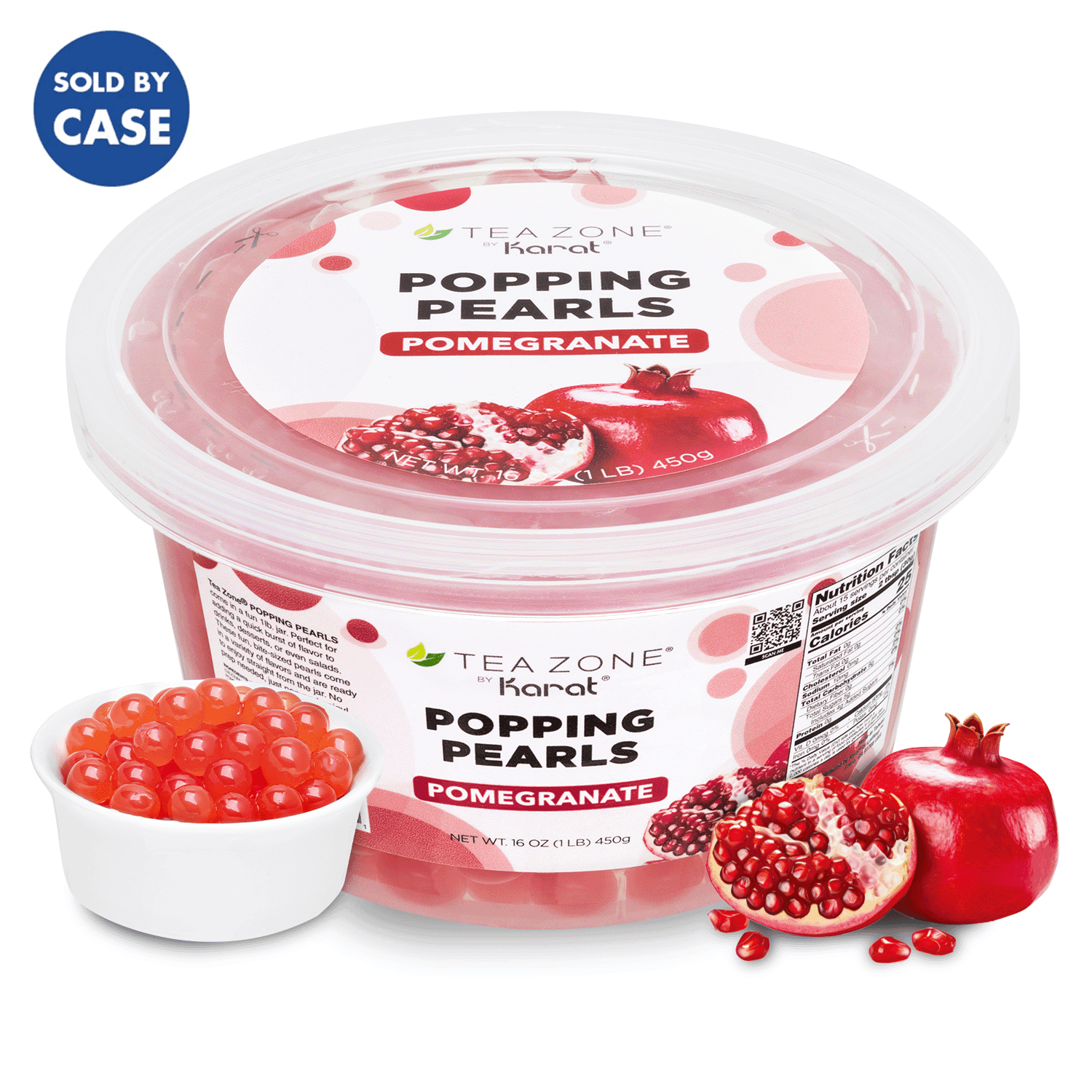 [12 Jars] Pomegranate Popping Pearls (1 lb each)