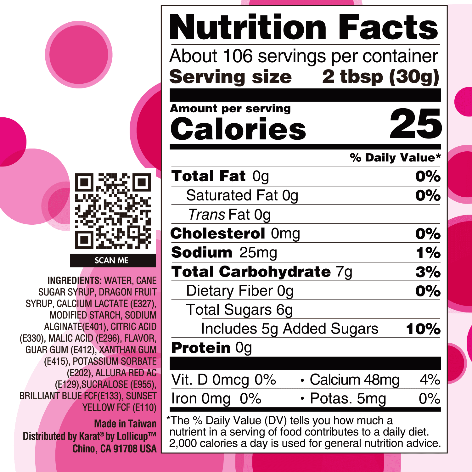 Dragon Fruit Popping Pearls - Jar (7 lbs)