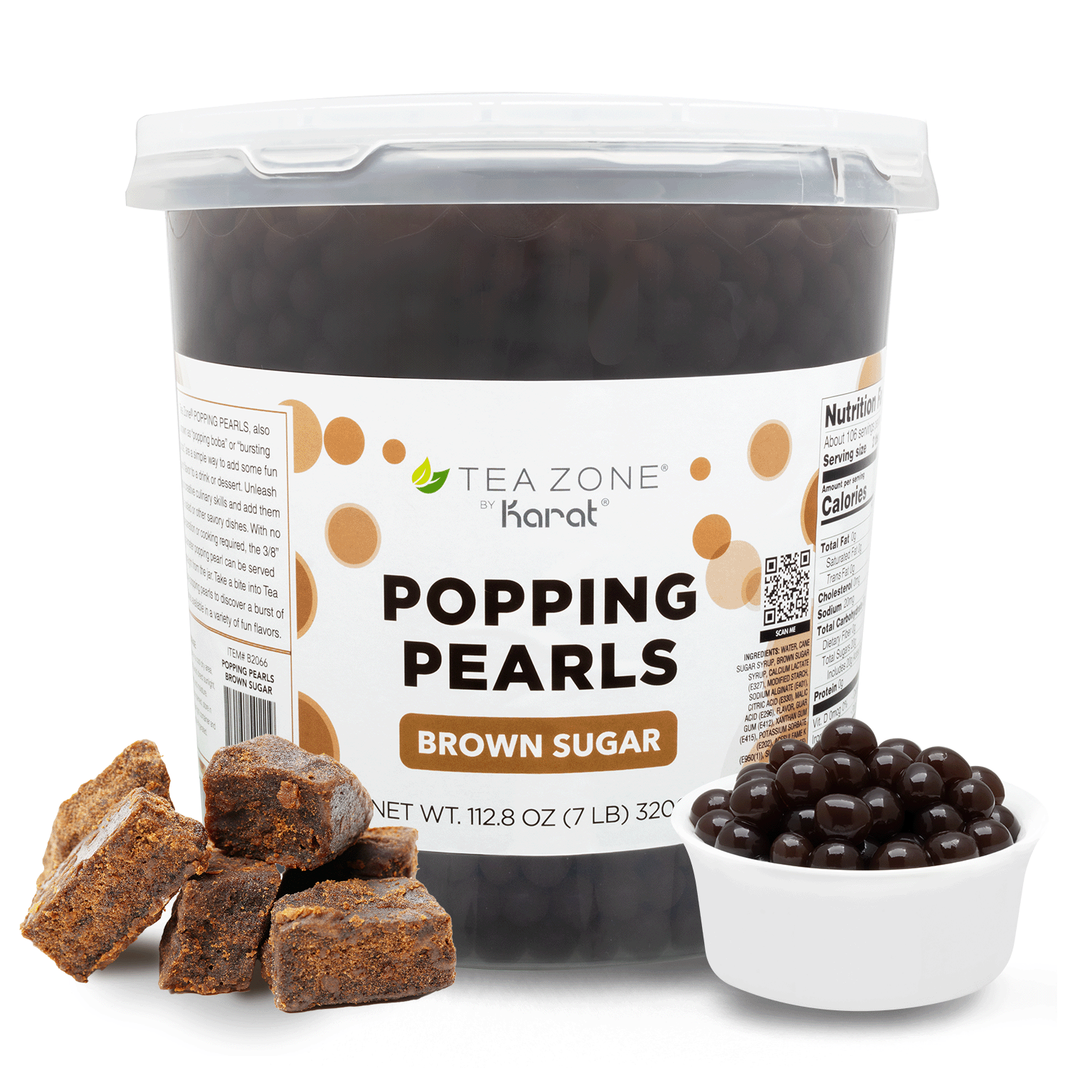 Brown Sugar Popping Pearls - 7 lbs