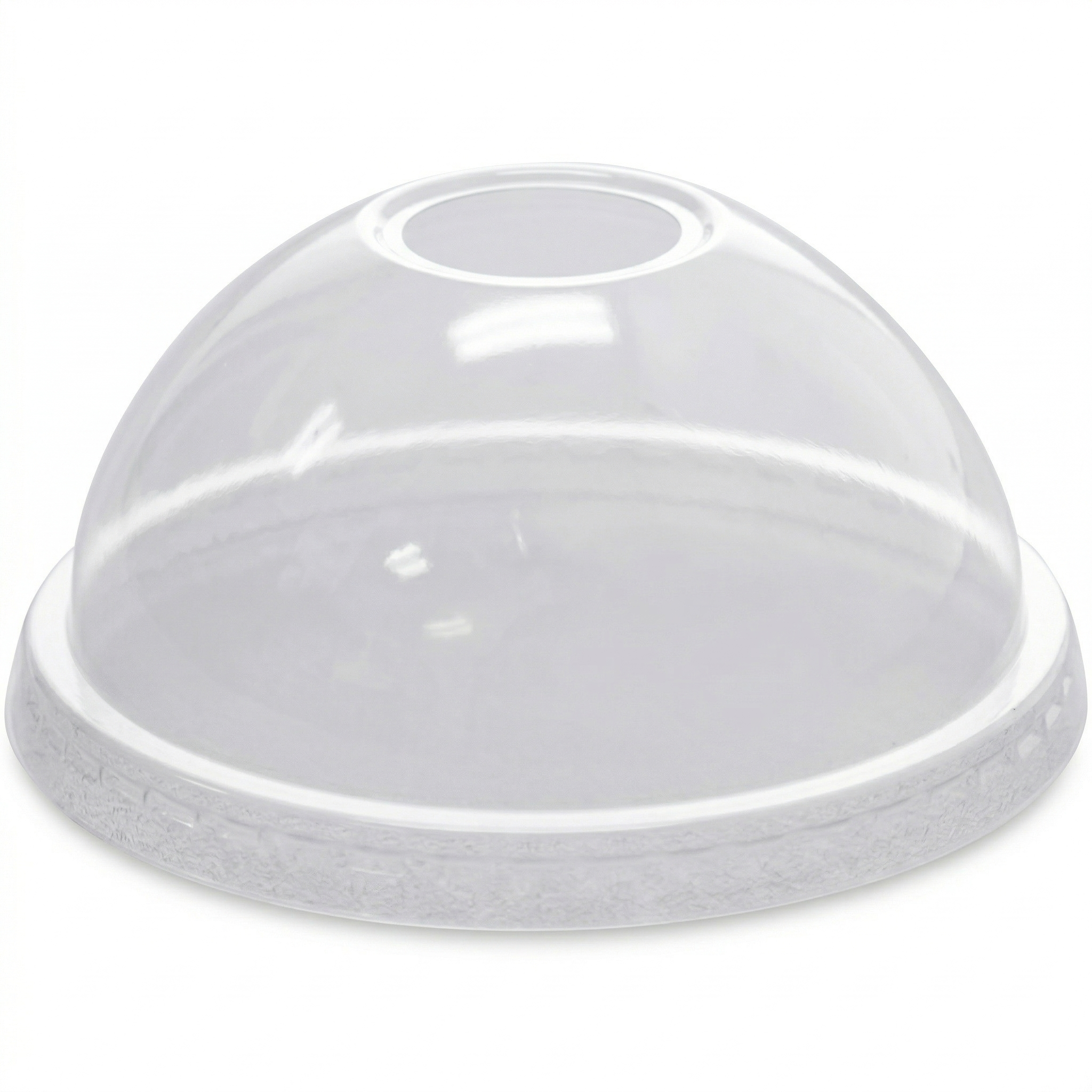 [1,000 pcs] Plastic Dome Cup Lids | 92 mm | PET | Clear