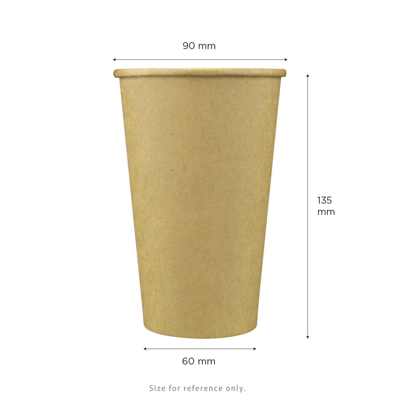 Karat 16oz Paper Hot Cups (90mm), Kraft - 1,000 pcs