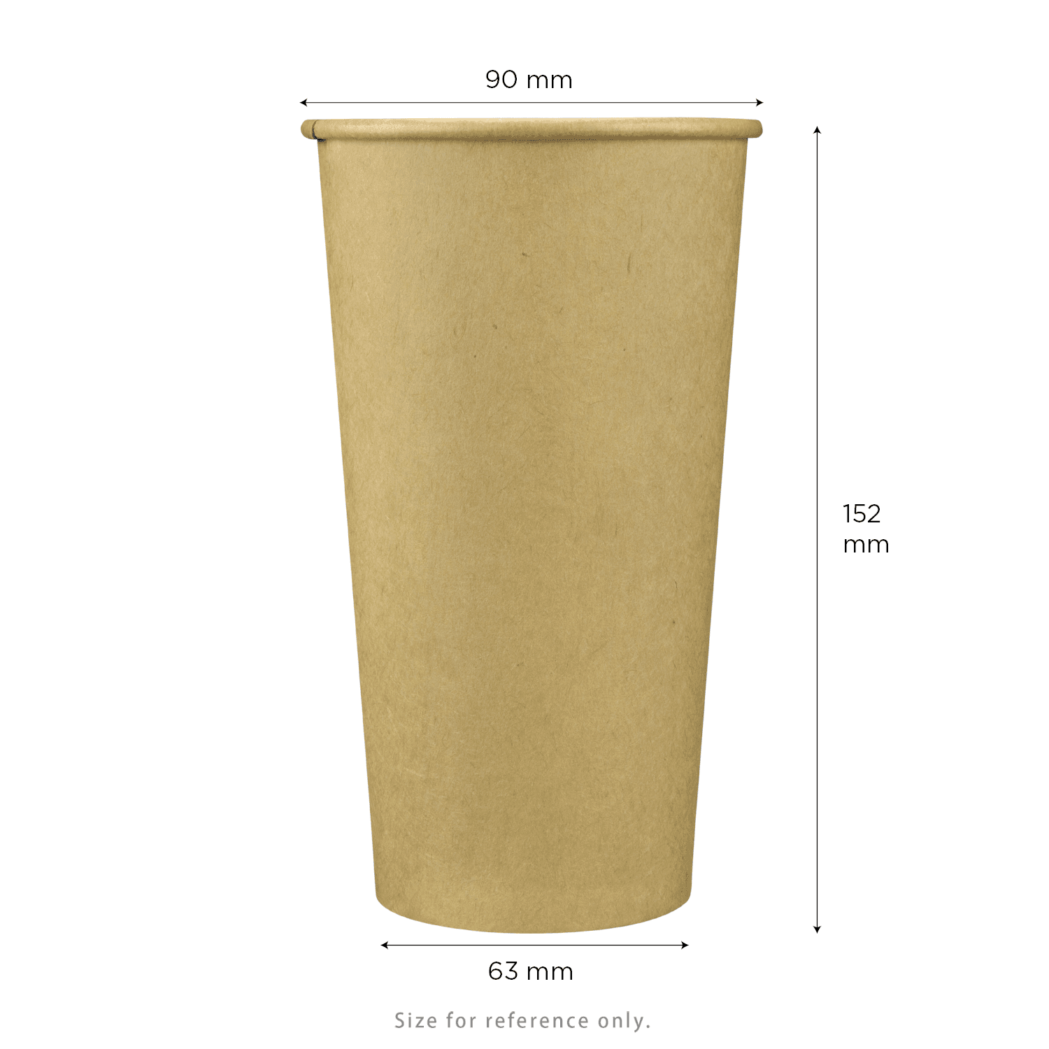 Karat 20oz Paper Hot Cups (90mm), Kraft - 1,000 pcs