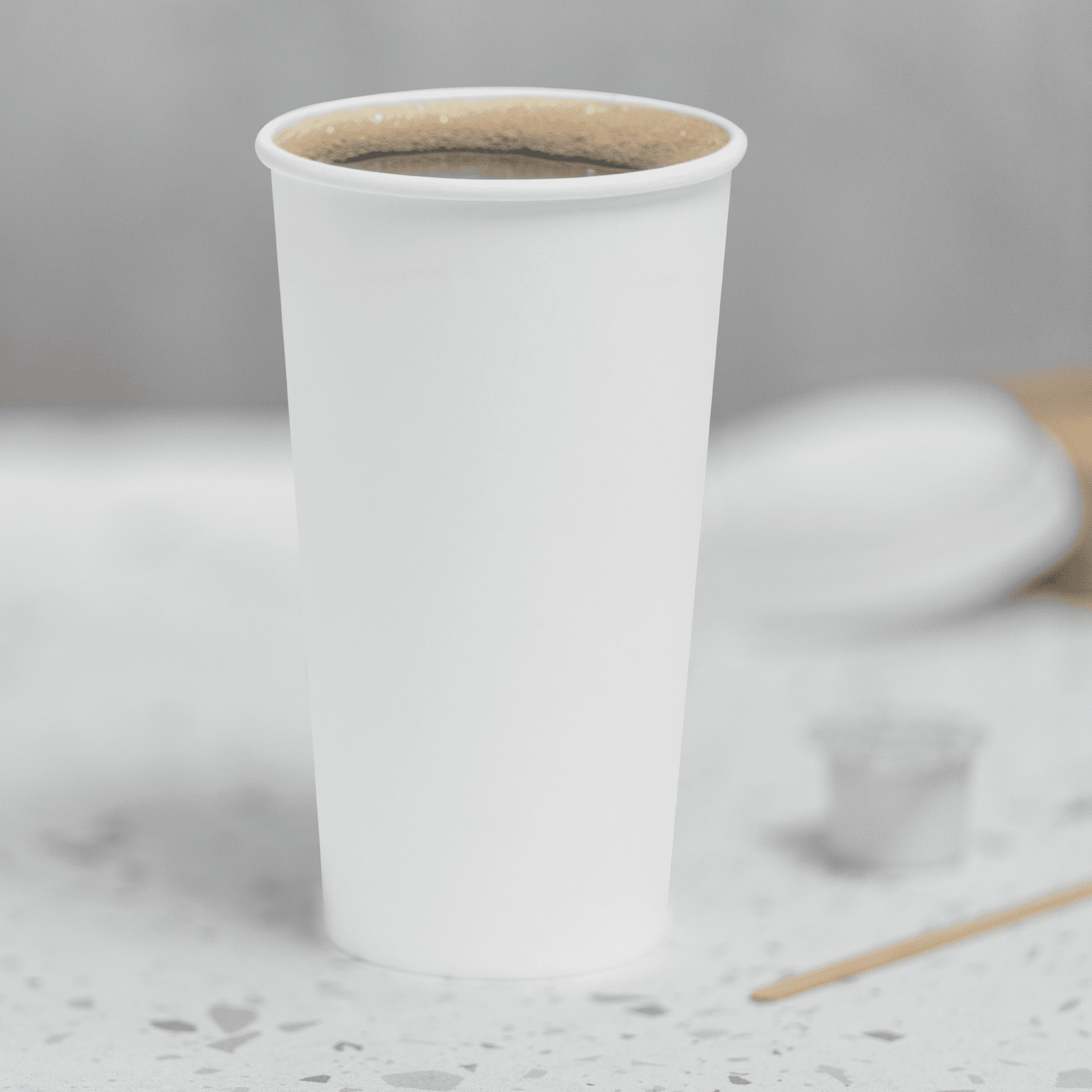 [600 ct] 20 oz Paper Coffee Cups | White | 90 mm