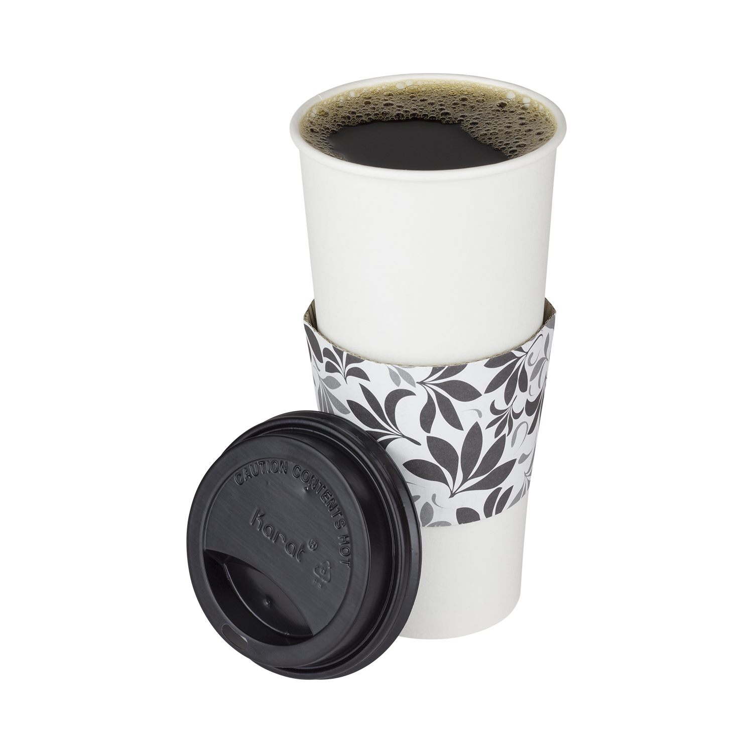 24oz Paper Hot Cups (90mm), White - 500 pcs