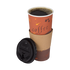 24oz Paper Hot Cups (90mm), Coffee Print - 500 pcs