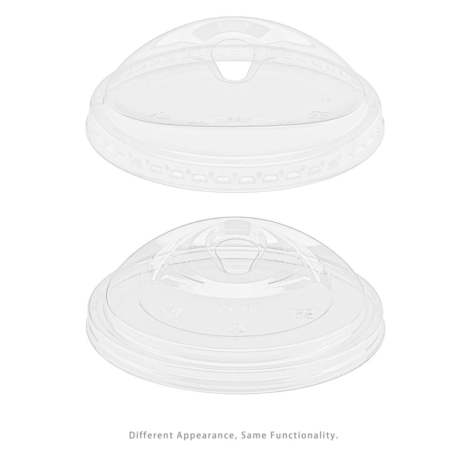 [1,000 ct] Strawless Sipper Lids | PET | 98 mm | Clear | No Cap