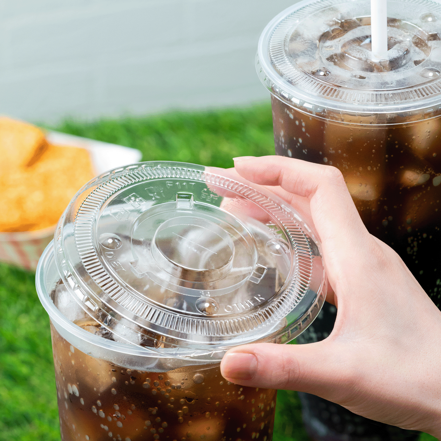 [600 ct] PolyPro Stadium Cup Lids | PET | 117 mm