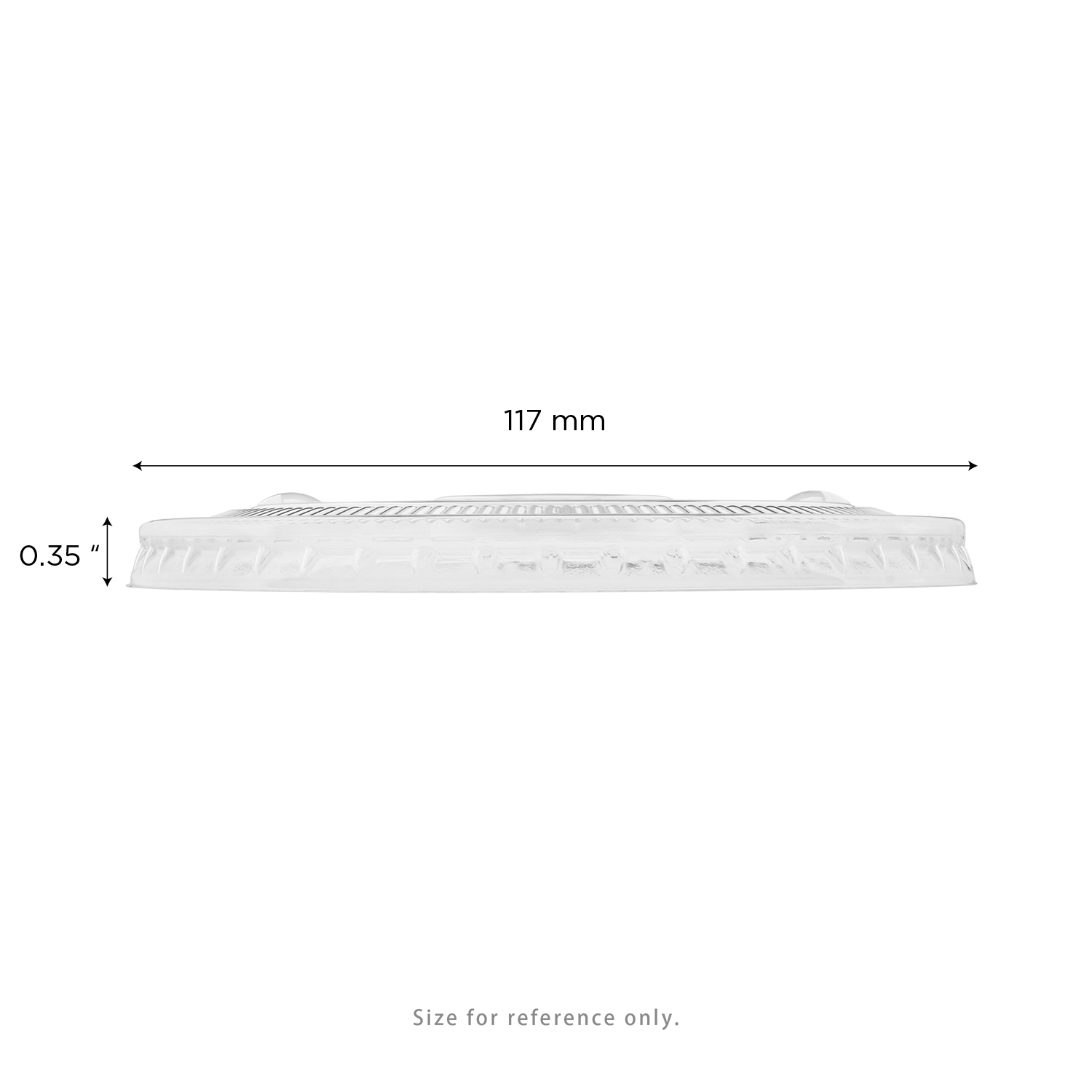 [600 ct] PolyPro Stadium Cup Lids | PET | 117 mm